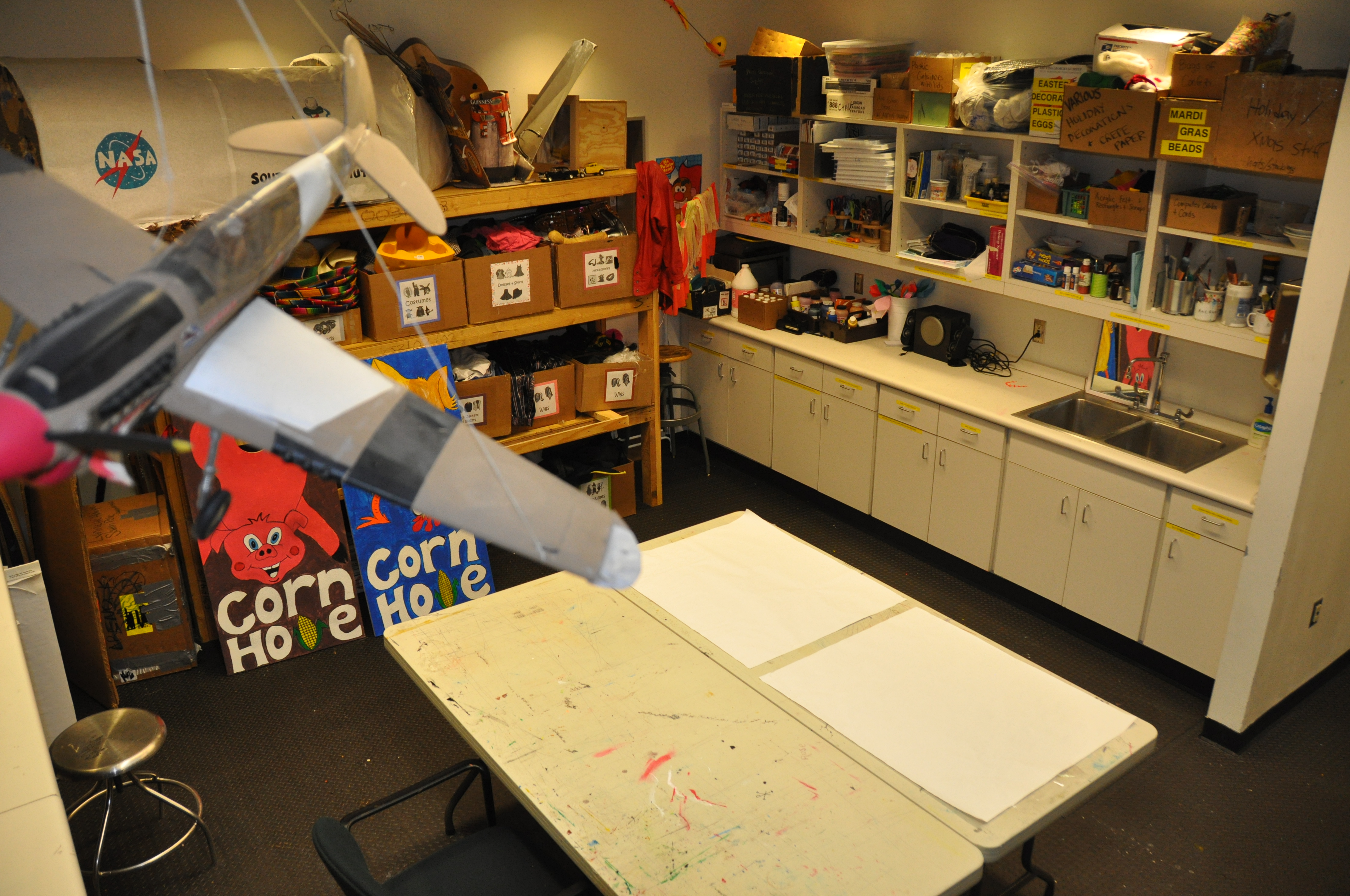 Arts and crafts room for whiling away that long winter night