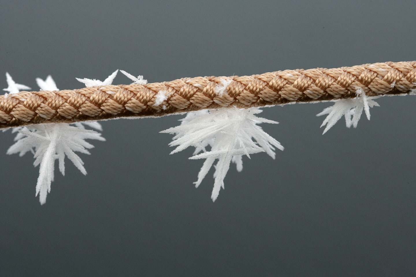 Ice crystals forming along a rope on the KAPITAN DRANITSYN