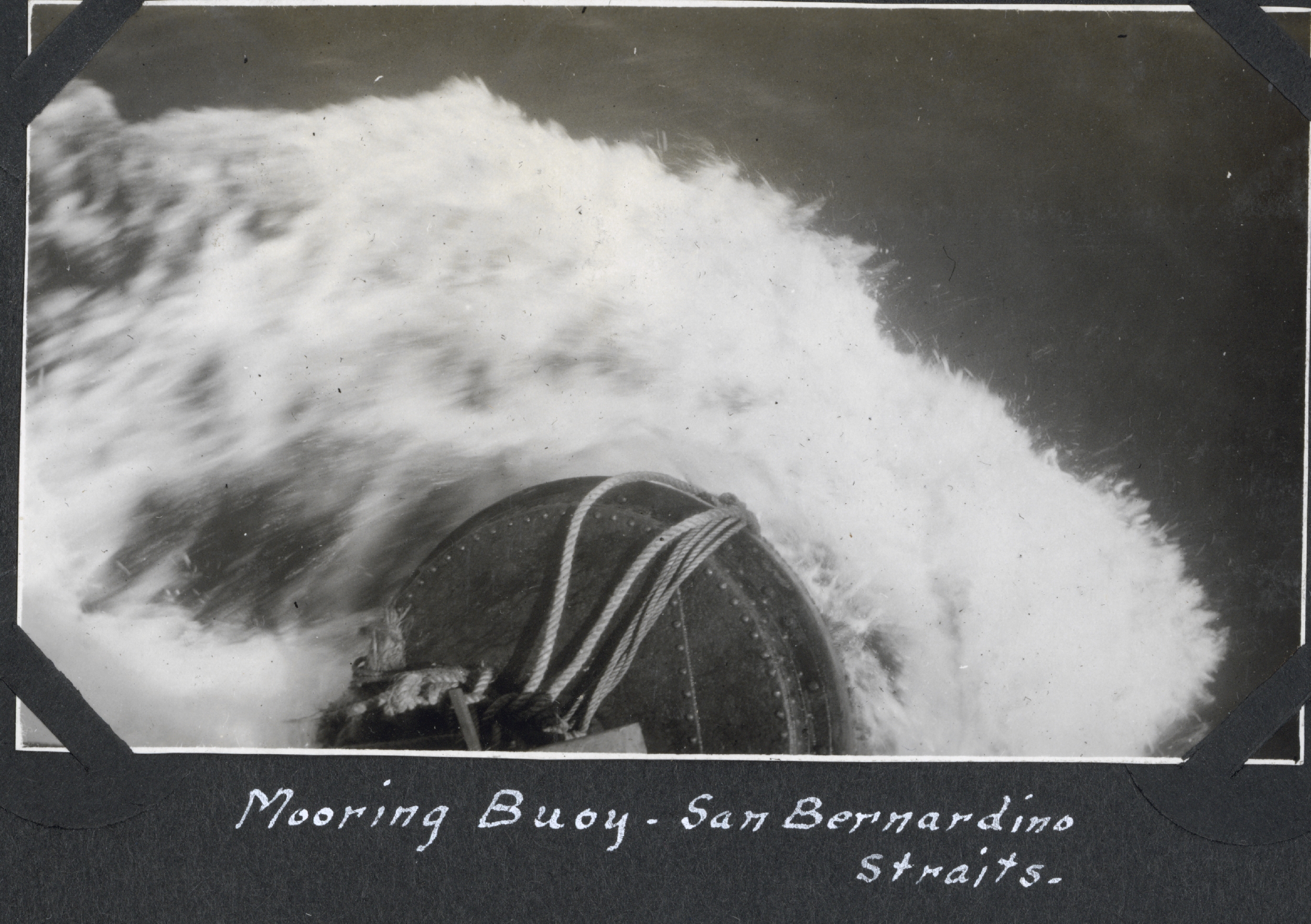 A mooring buoy in San Bernardino Straits when the current was running hard