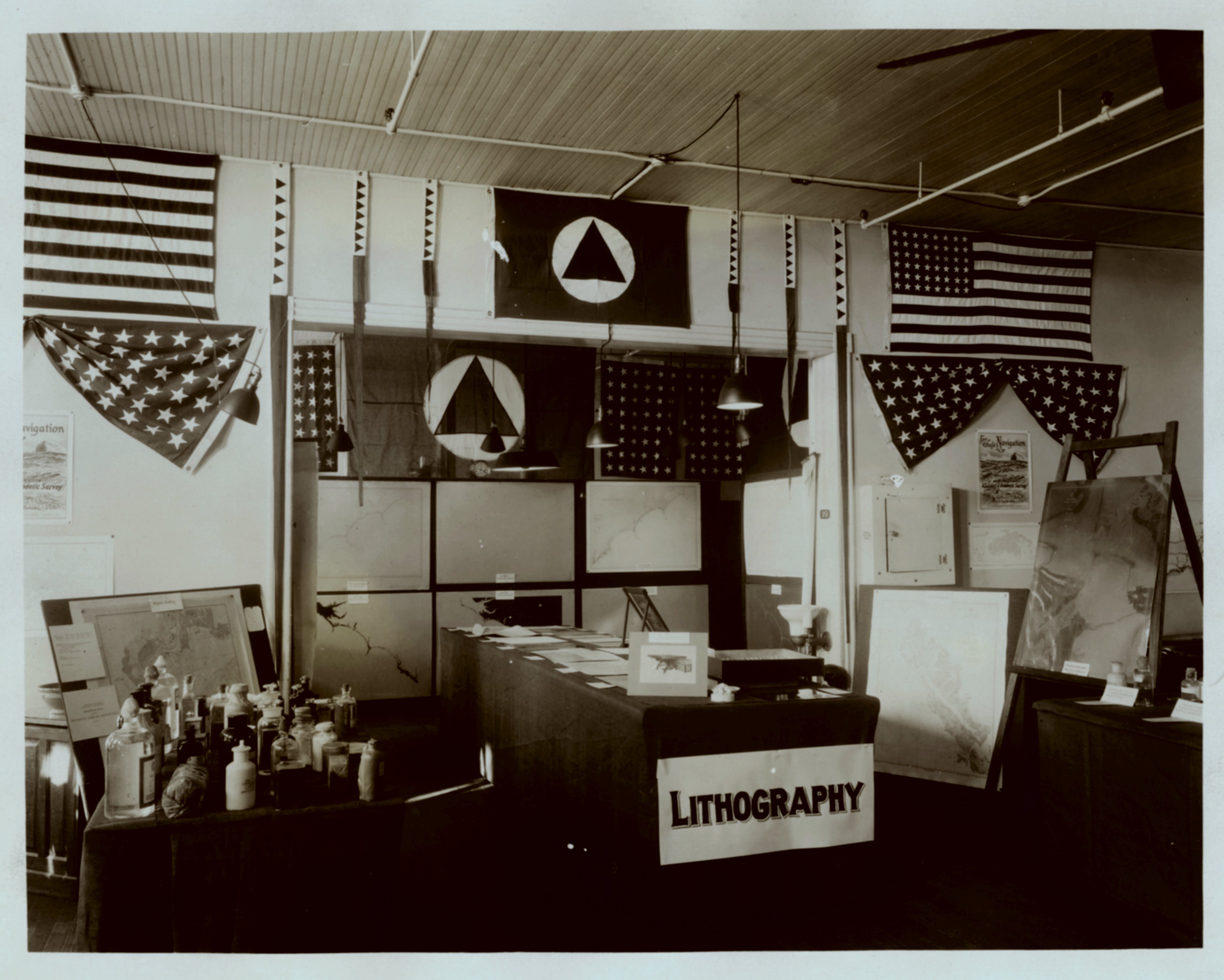 Coast and Geodetic Survey lithographic printing exhibit