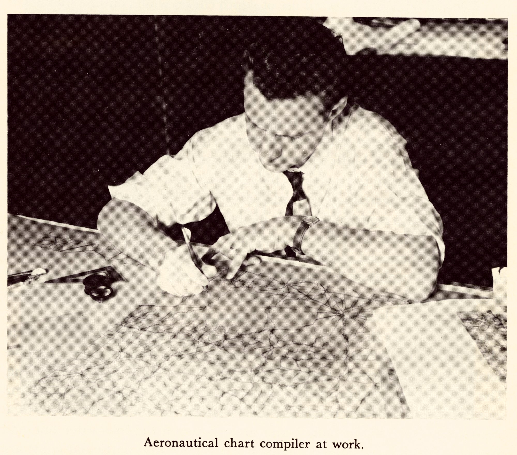 Aeronautical chart compiler at work