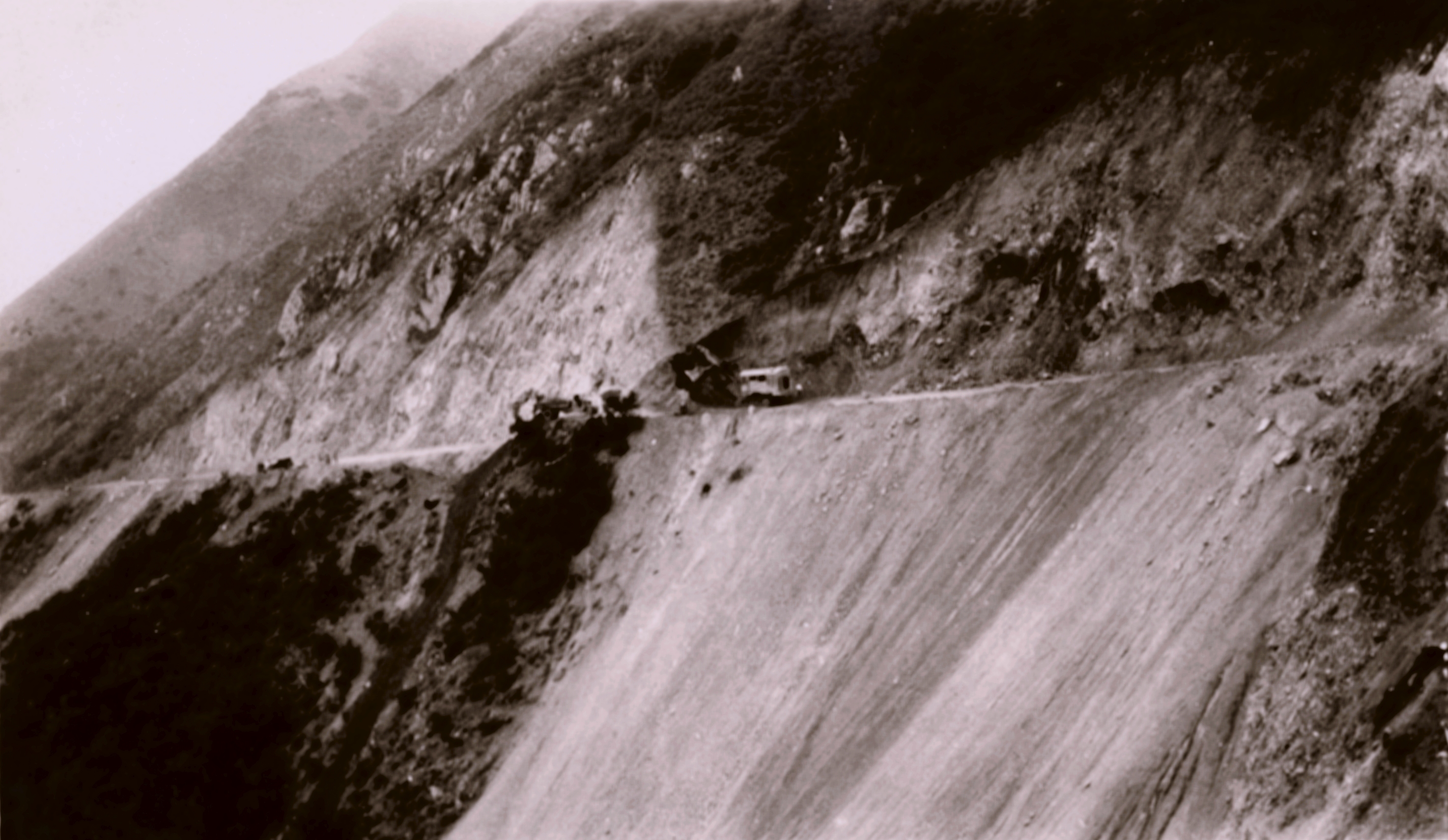 California Coast Highway 1 under construction