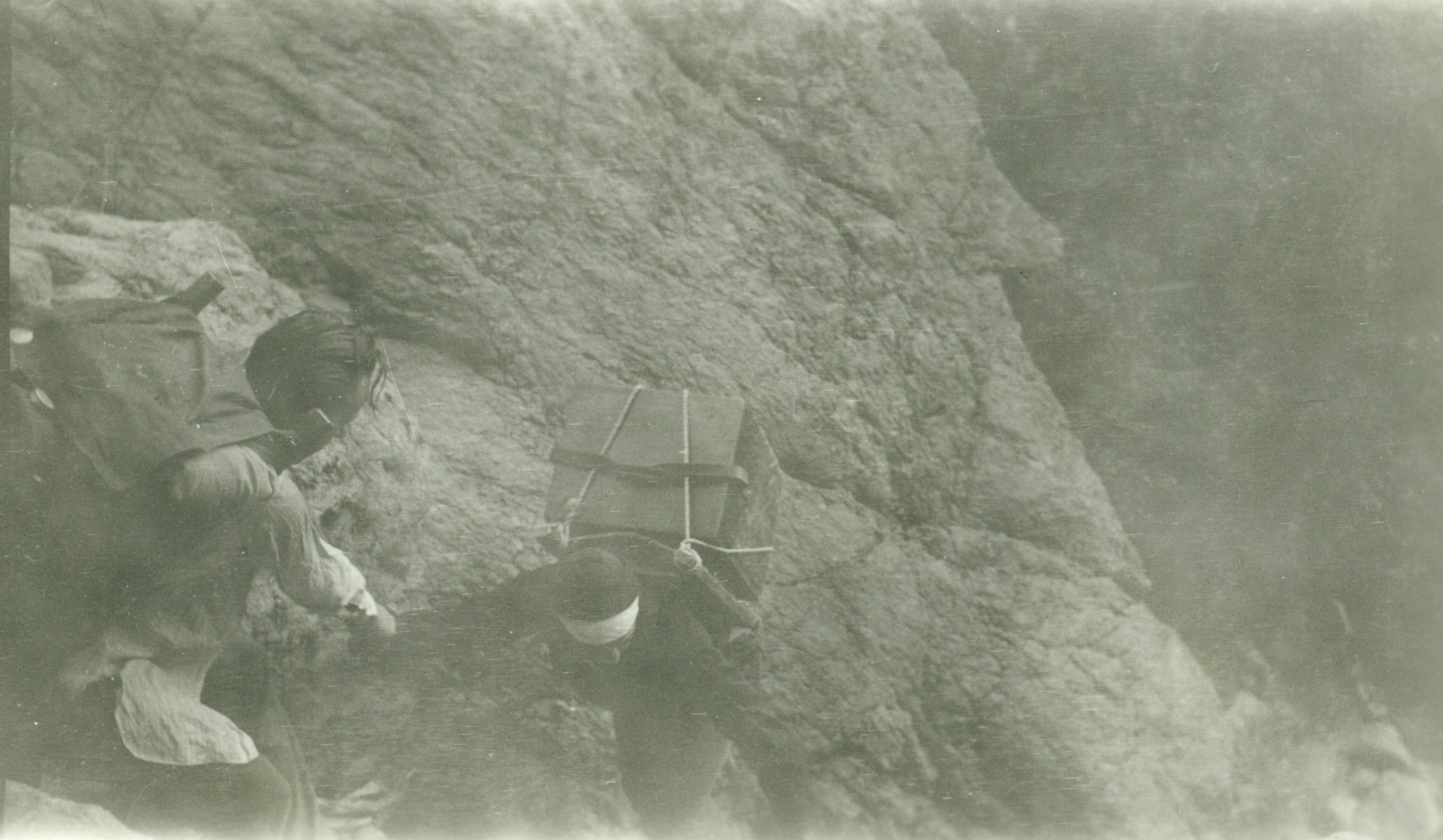 Packers lending each other helping hands as making way to the top of 10,627foot Hawk Peak in the Pinaleno Mountains