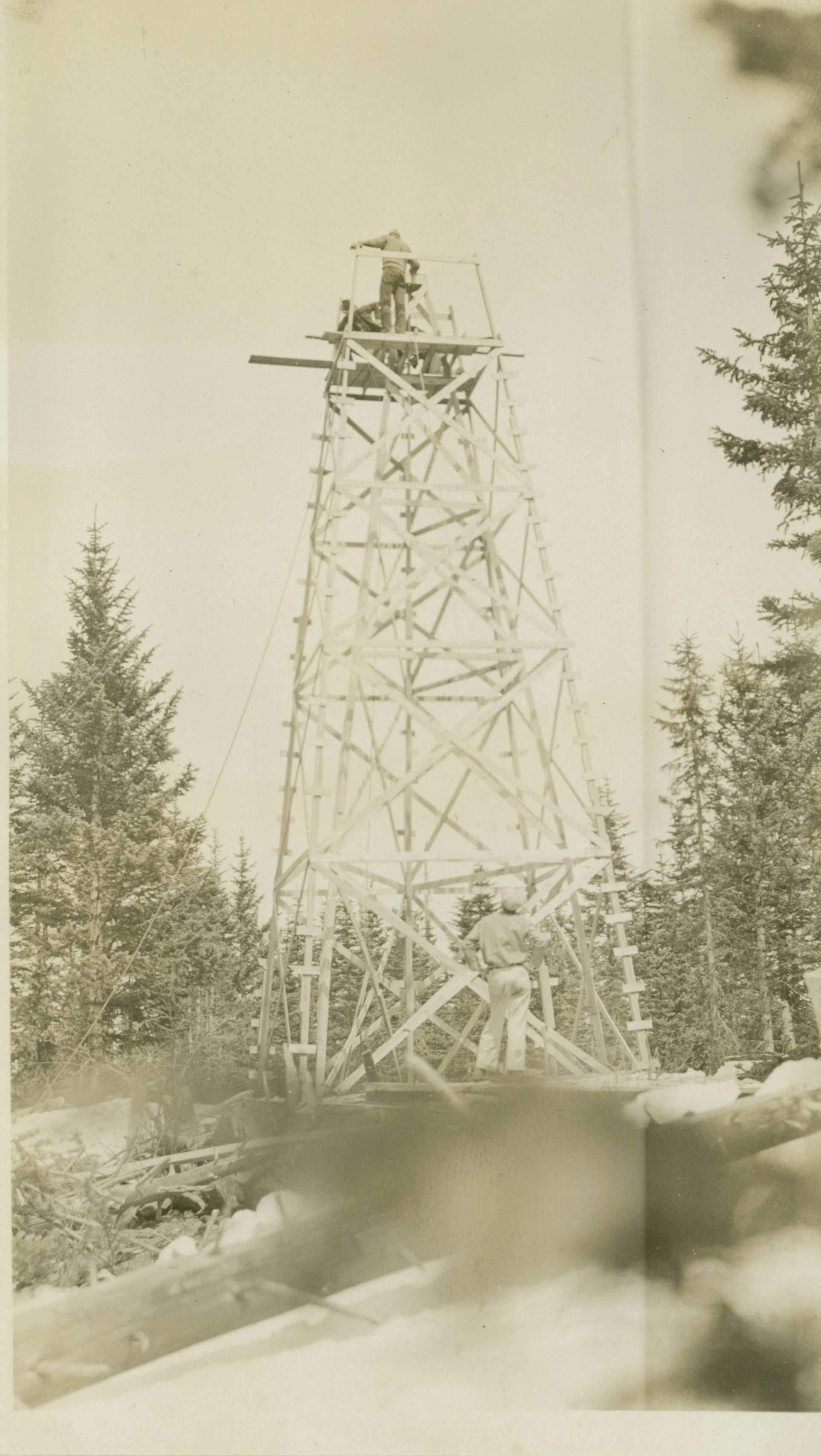 Forty foot tower built on Mount Graham in the Pinaleno Mountains