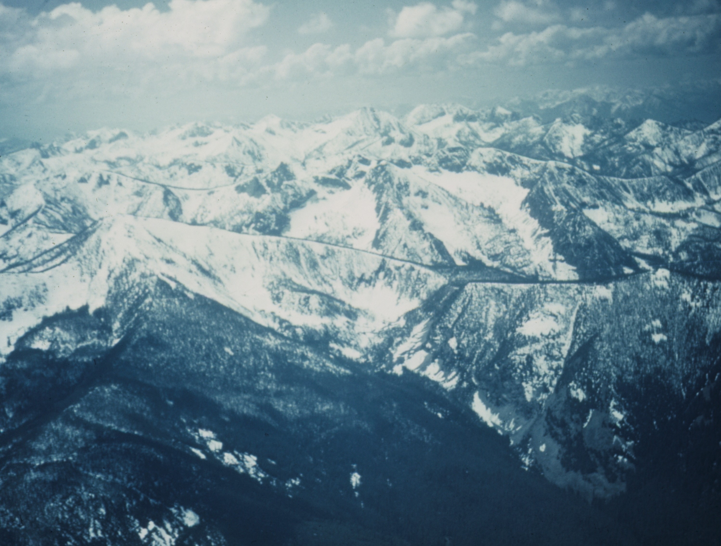 Reconnaissance photo of the Salmon River country as taken from cooperatingArmy Air Forces aircraft