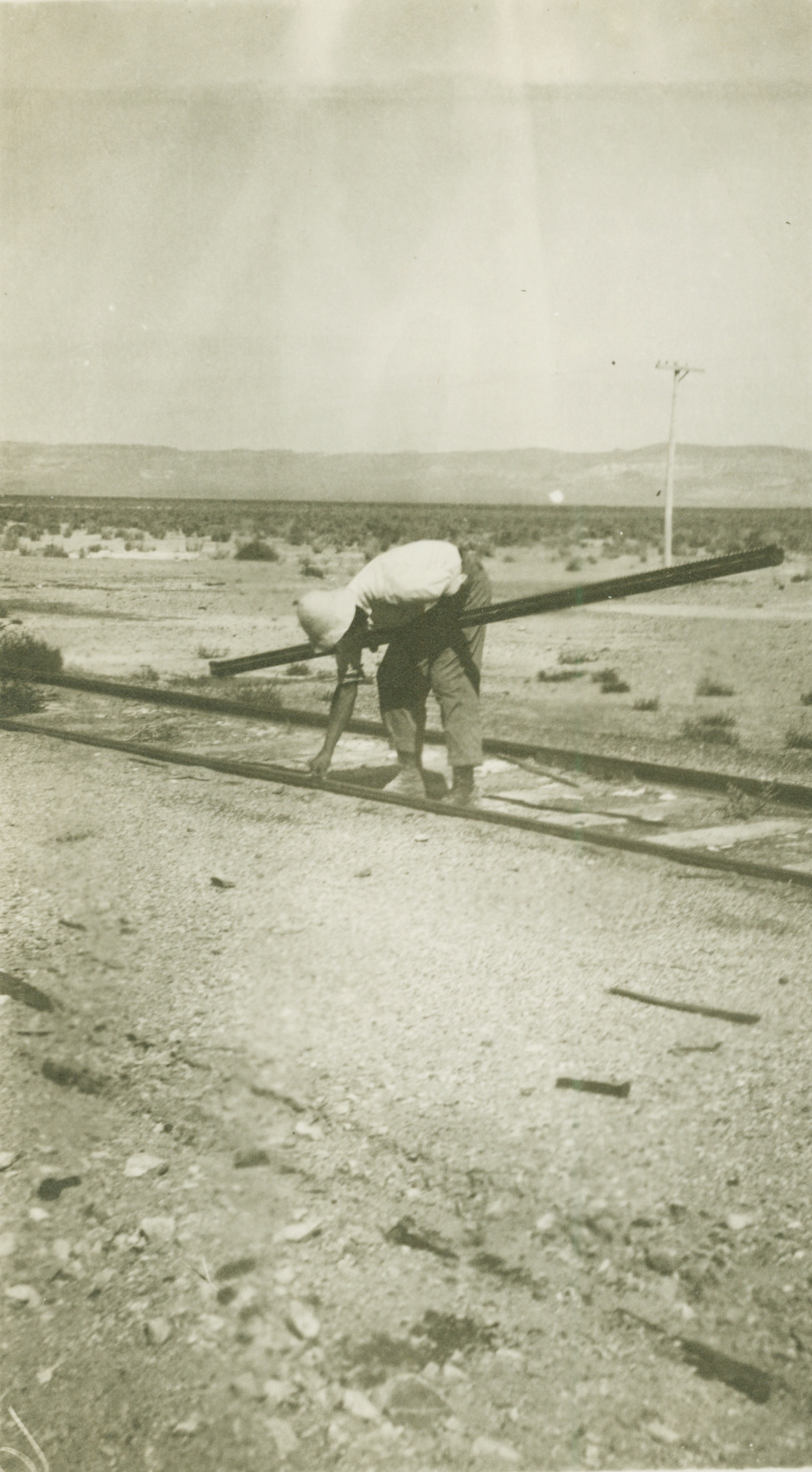 Leveling work in the Nevada desert