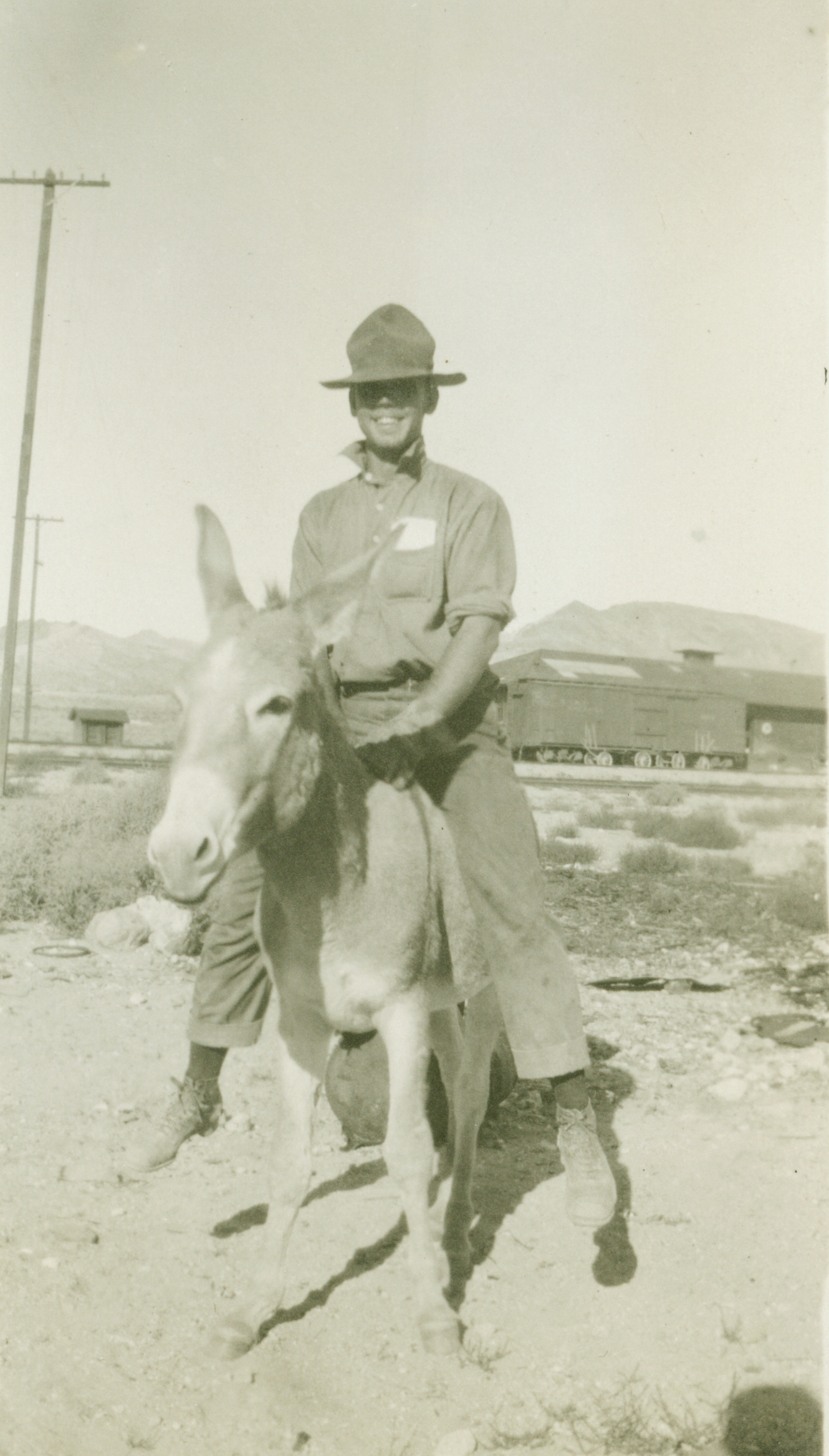 A different mode of transportation for level crew in the Nevada desert