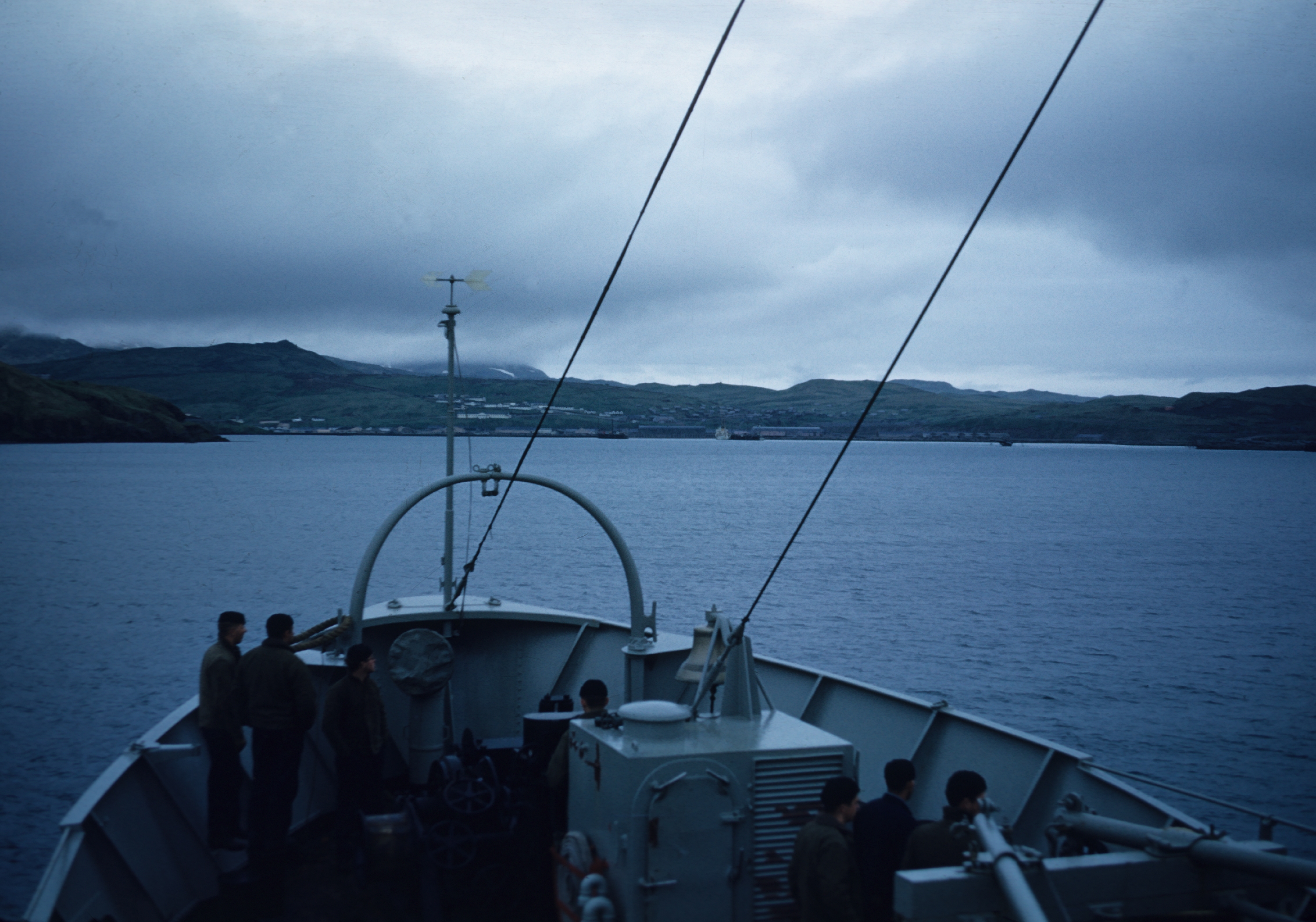 Approaching the Adak piers