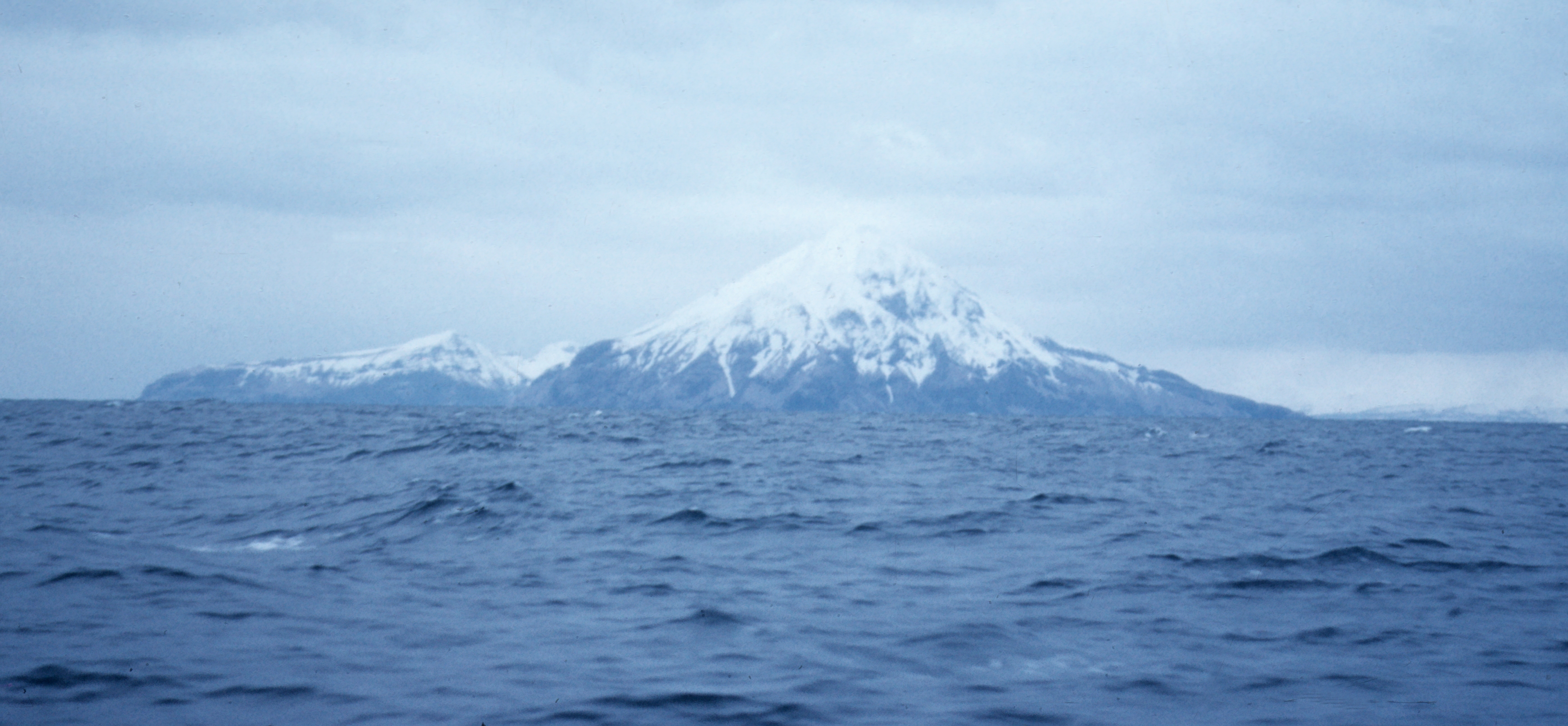 Volcanic islands approaching Adak