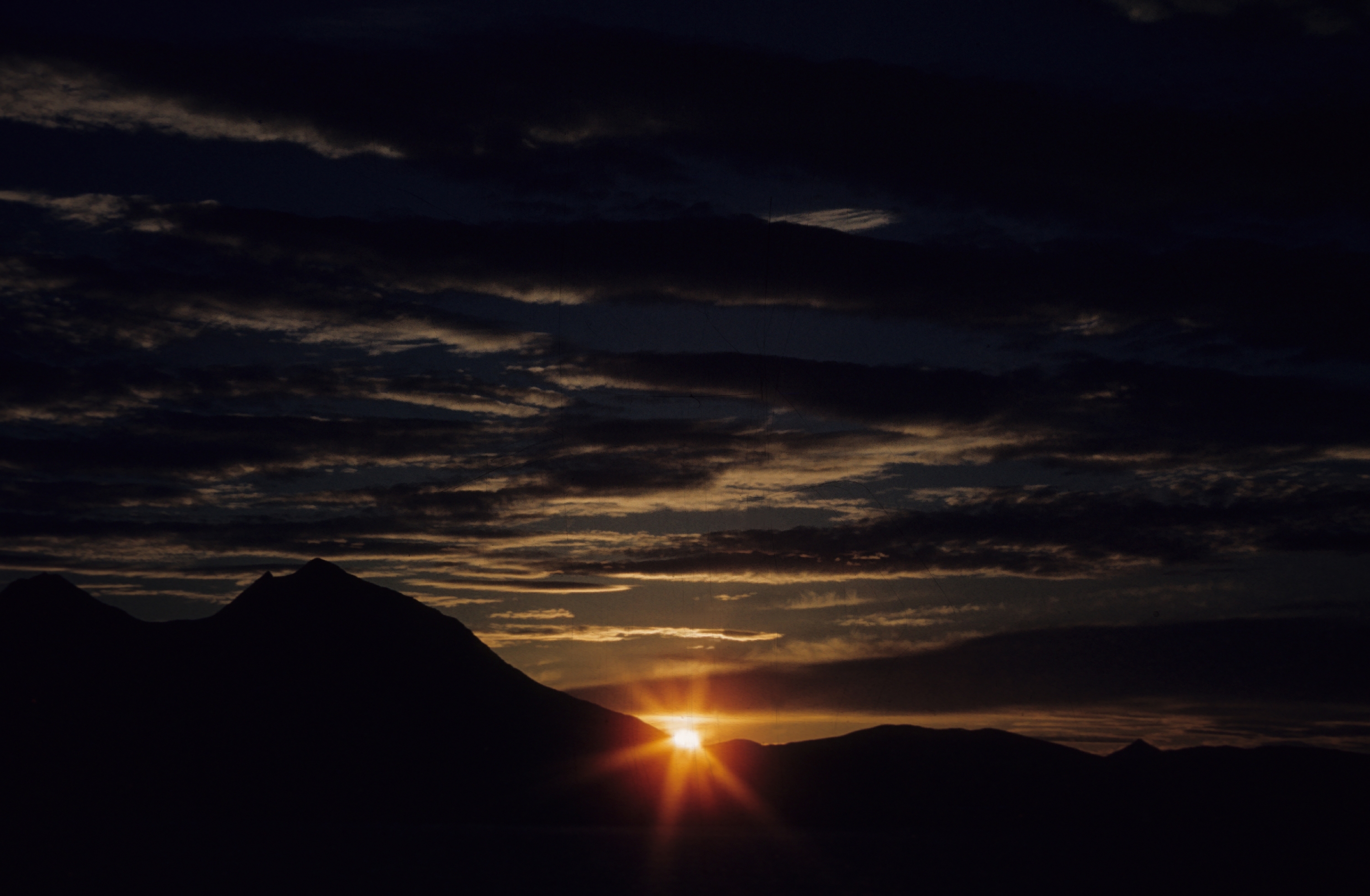 A spring dawn while approaching Adak