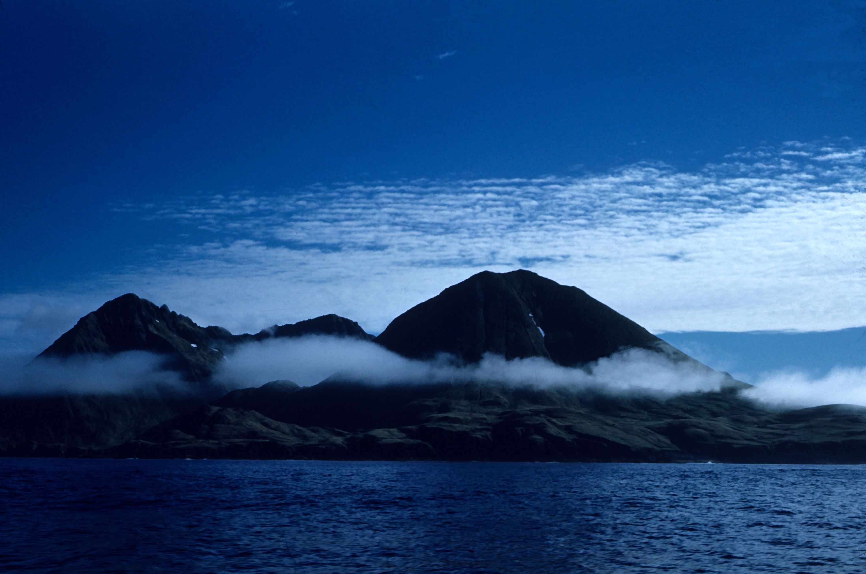 The high peak was a triangulation station that had to be climbed to from theshore