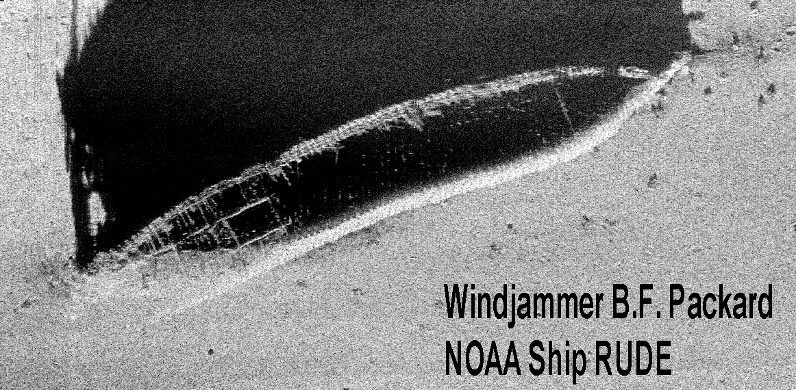 Side Scan sonar image of shipwreck of the windjammer B