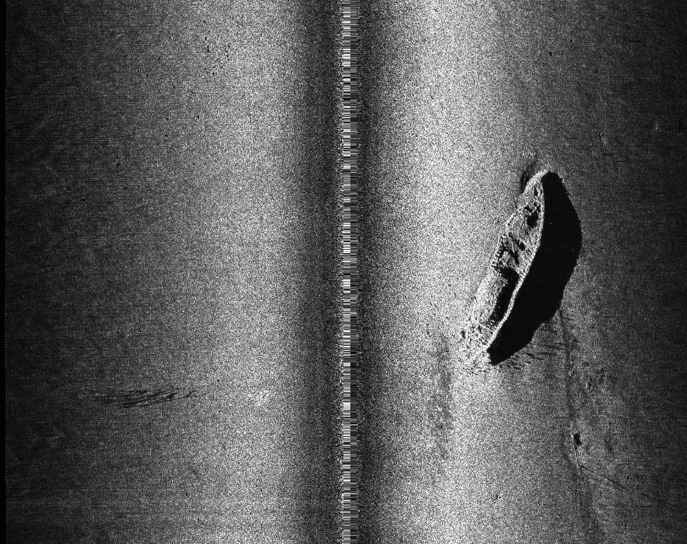 Side scan sonar image of USS MONITOR