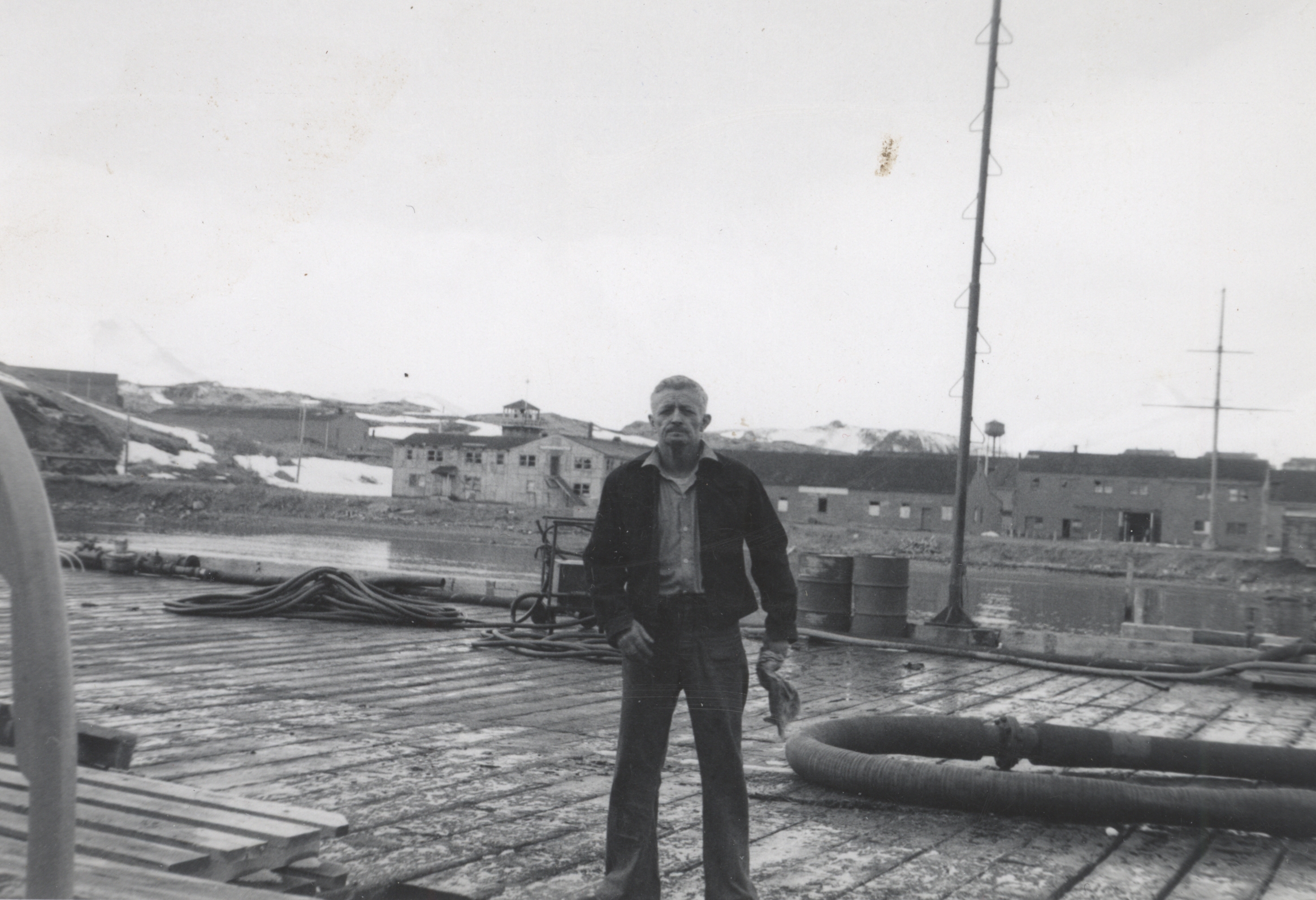 Engineer Casey Green monitoring fueling operations at Dutch Harbor