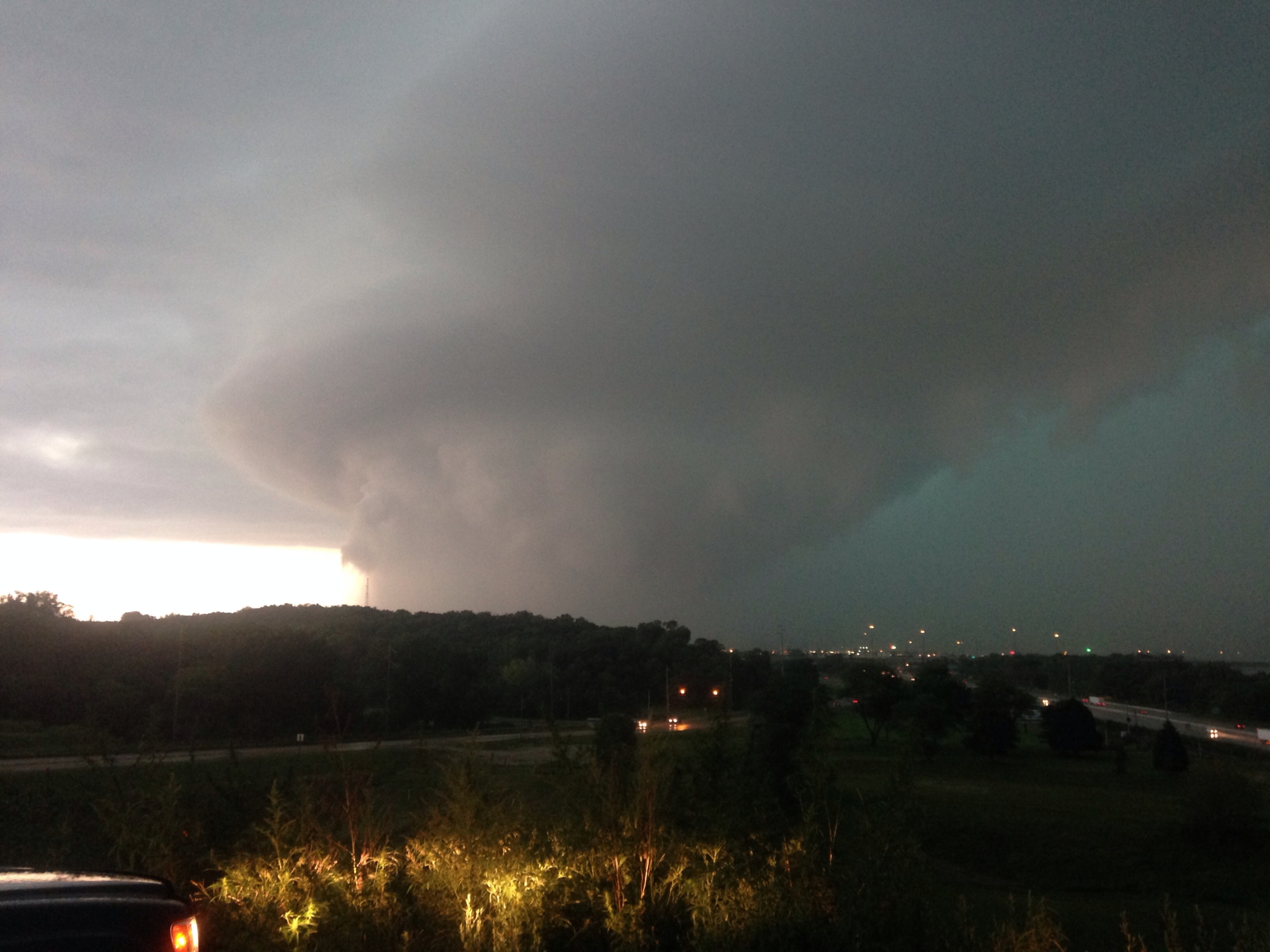 Severe thunderstorm taken from the Floyd Monument