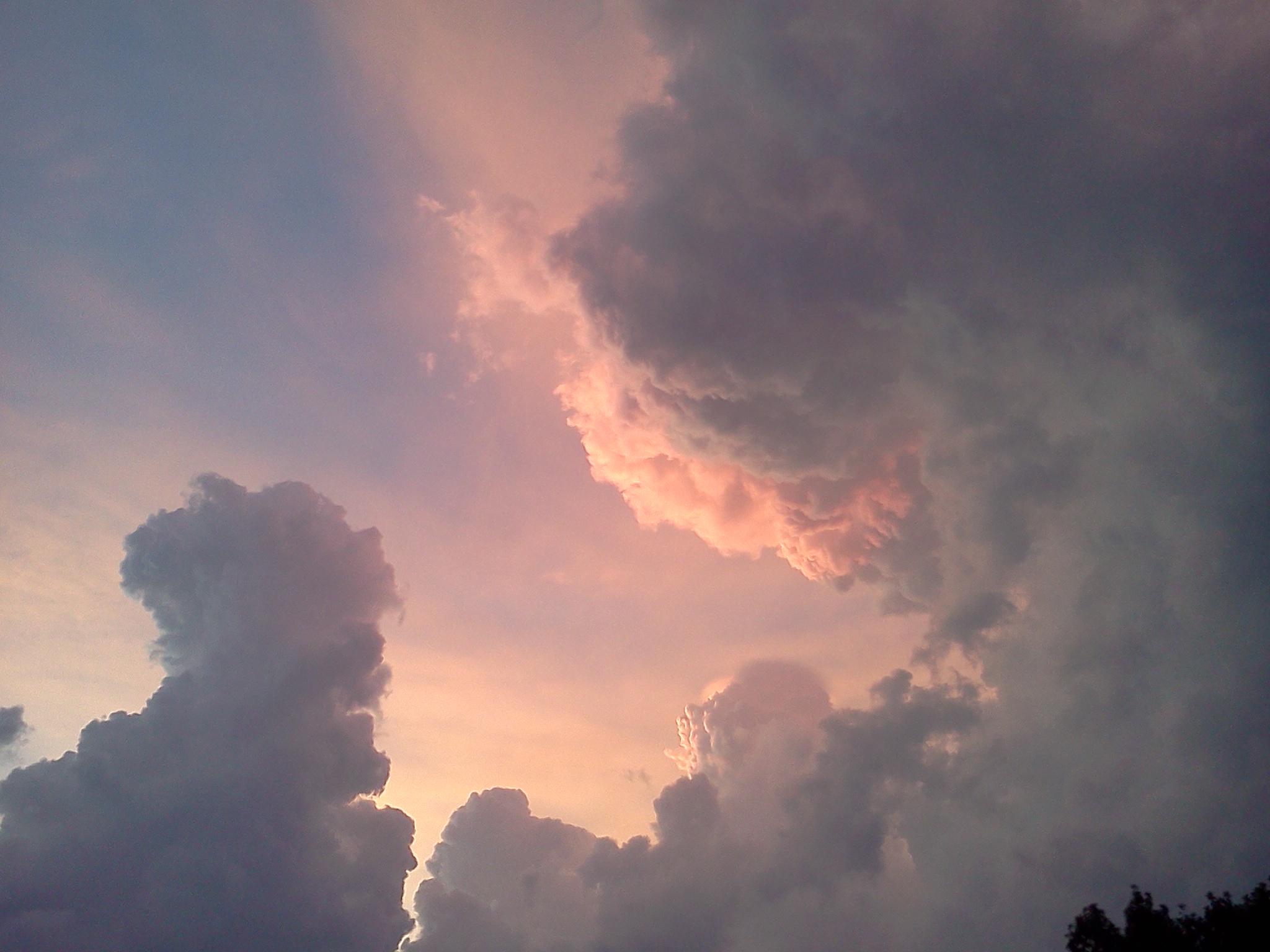 View of coming storm from my front yard