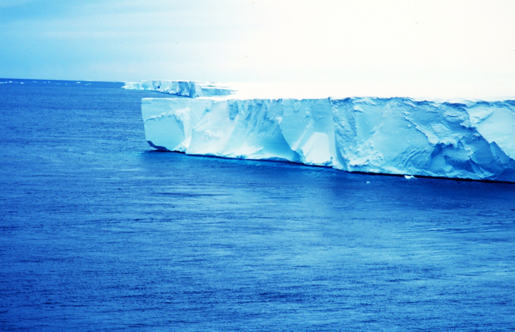 The seaward edge of the floating Ross Ice Shelf