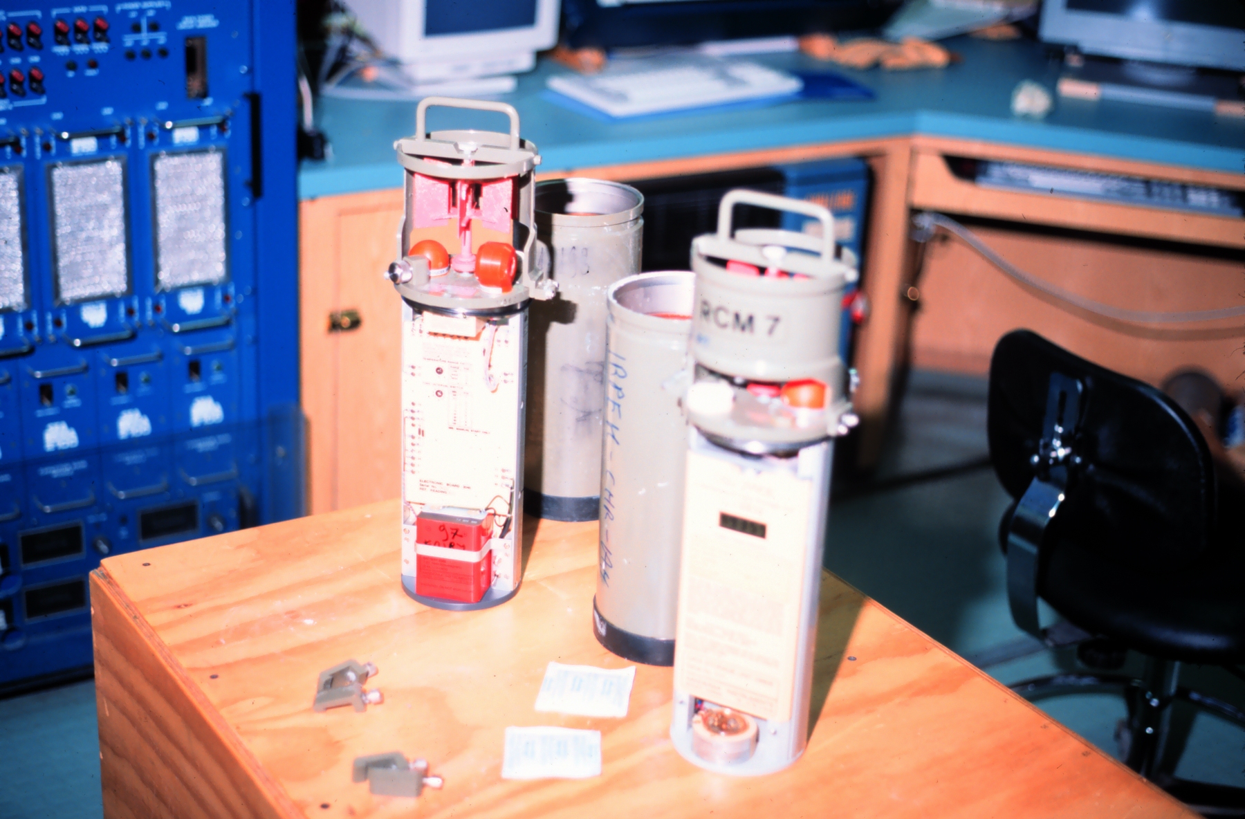 Setting up an Aandaara current meter for deployment in the Ross Sea