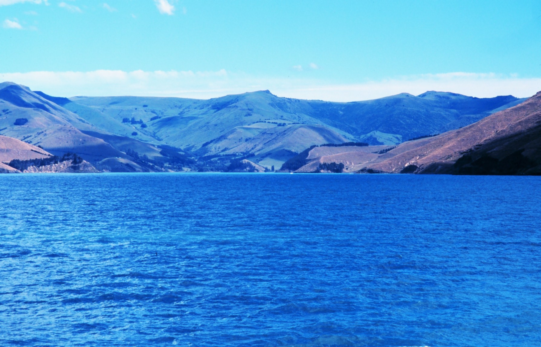 Entering Lyttleton Harbor, New Zealand