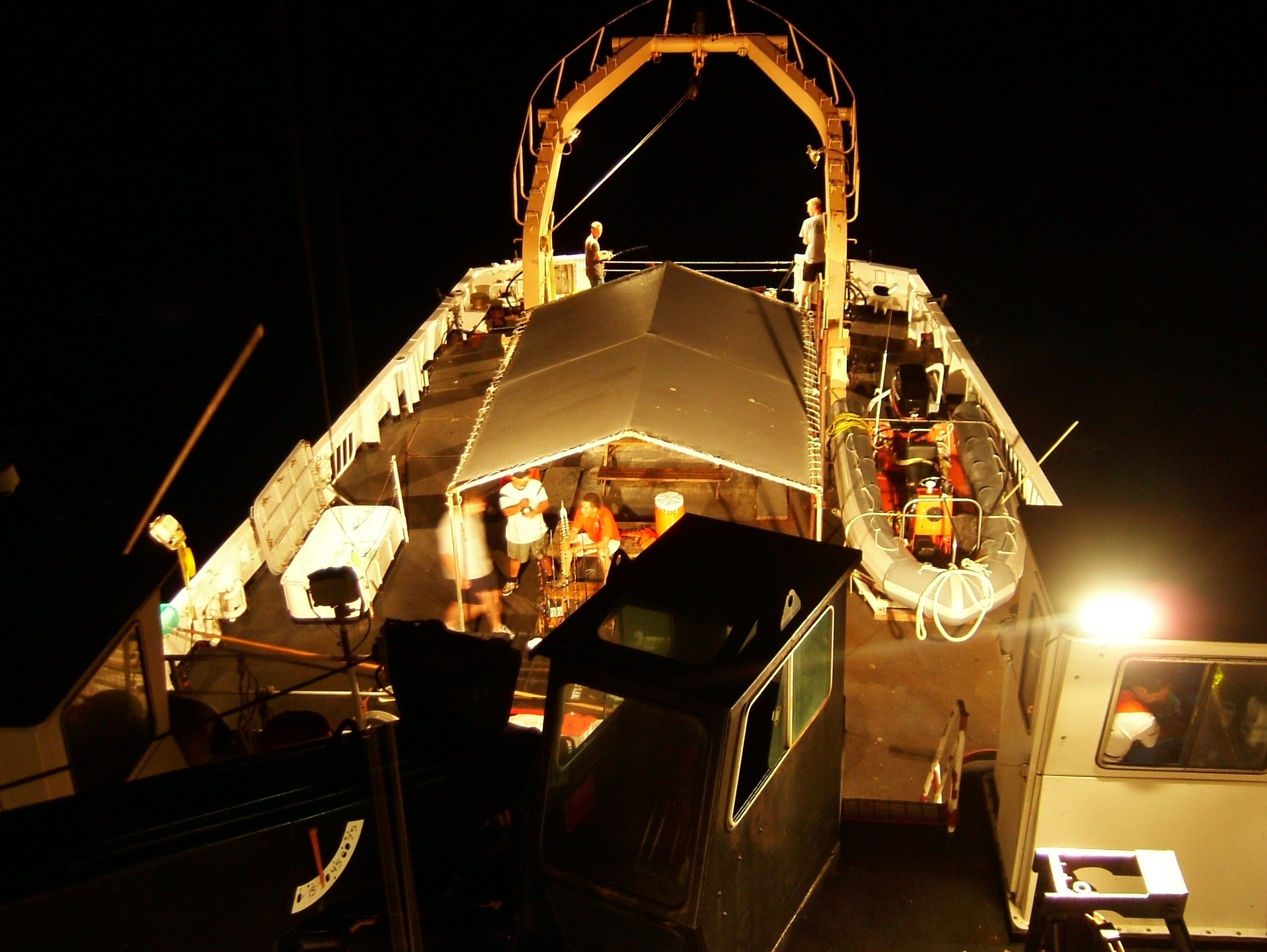 A little time for discussing the day's work, maybe home, or maybe even the nextport-of-call