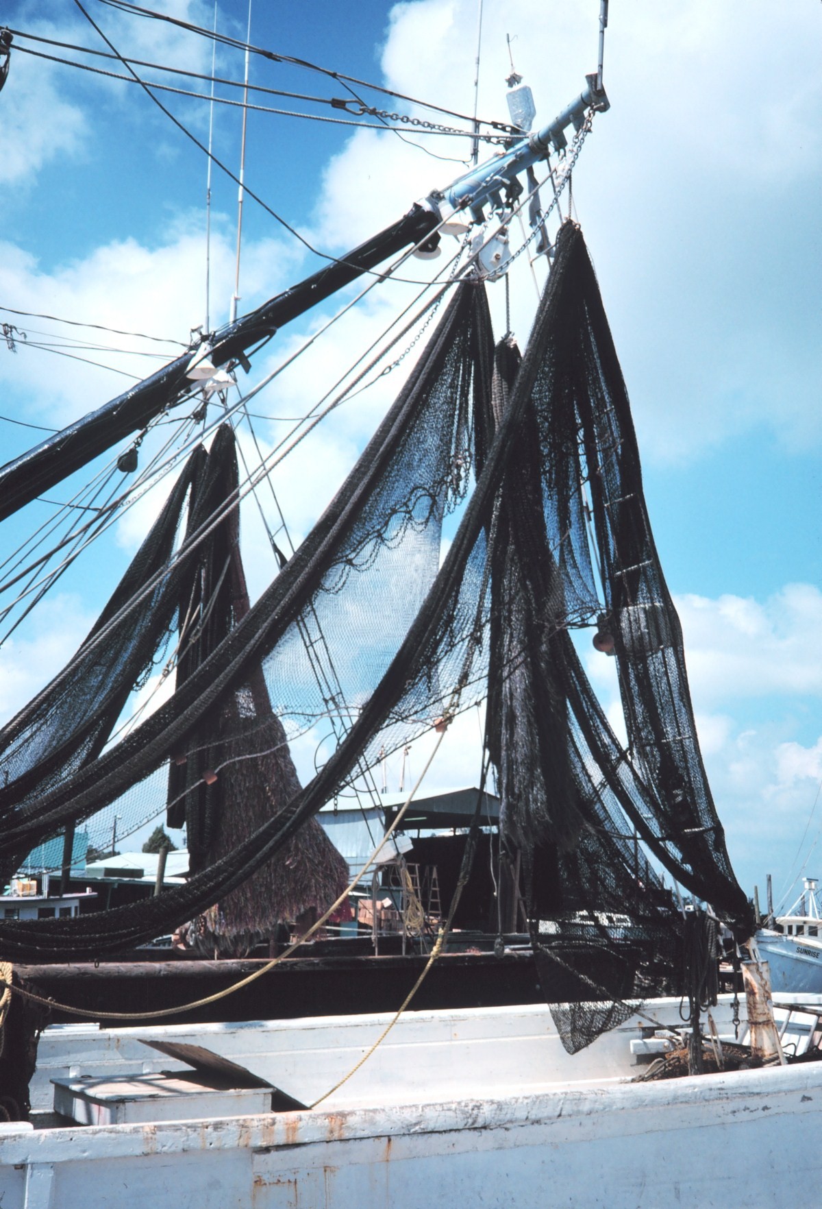 Shrimp trawlers drying nets at Tarpon Springs