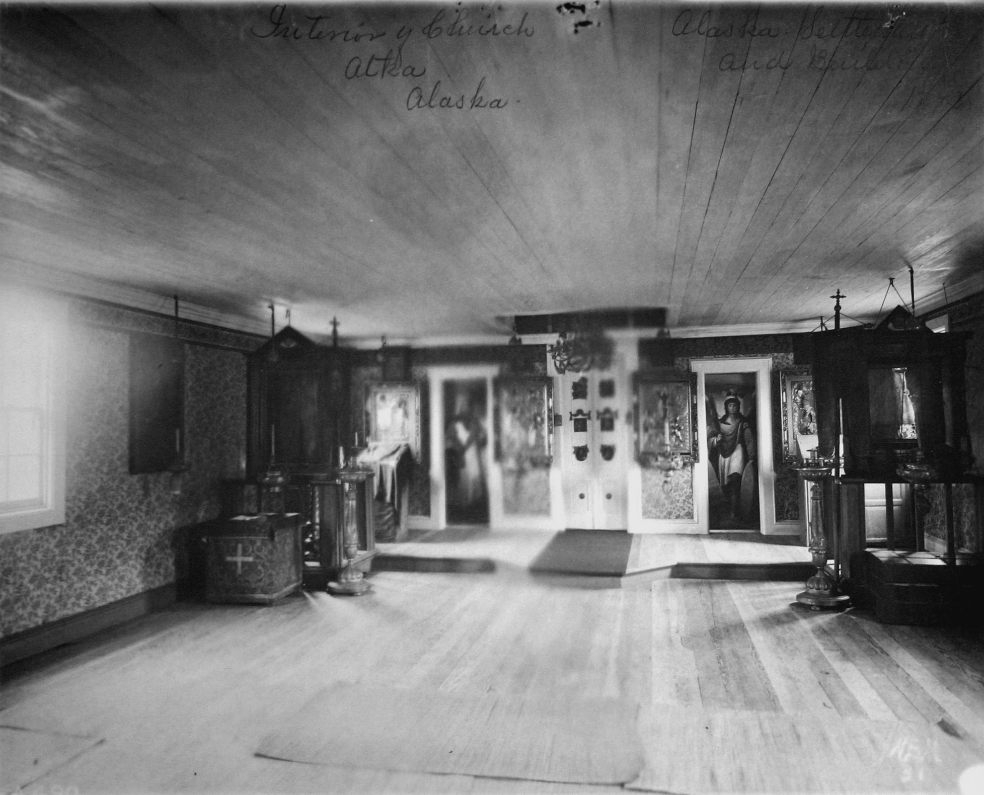 Interior of church Atka, AK