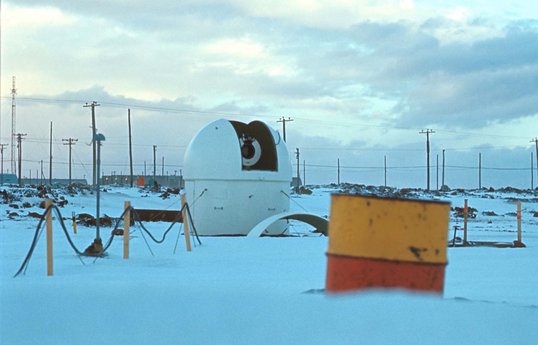 Appears to be the dump site with a little bit of snow at Keflavik covering thetrash