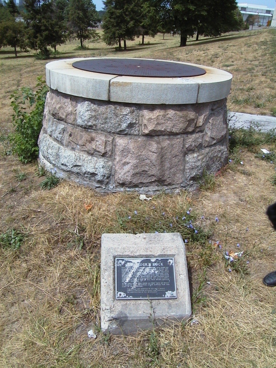 The bench mark at Braddock's Rock