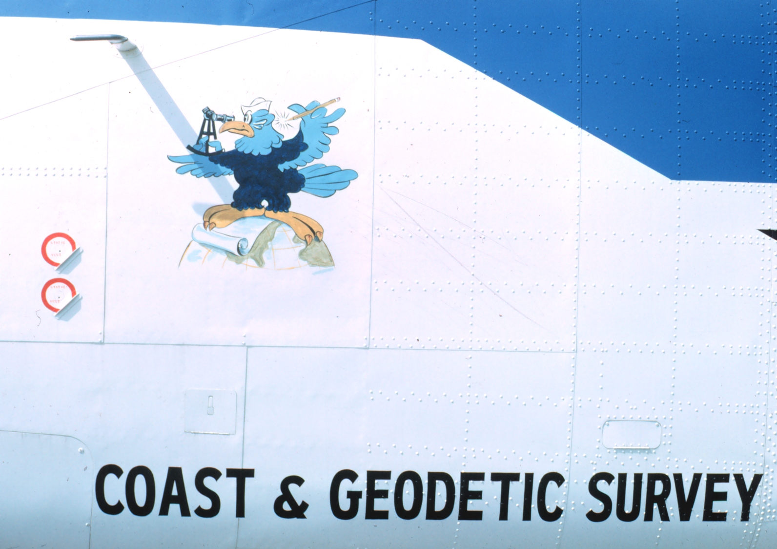 Disney Coast and Geodetic Survey Eagle as nose art on the NOAA de HavillandBuffalo N13689