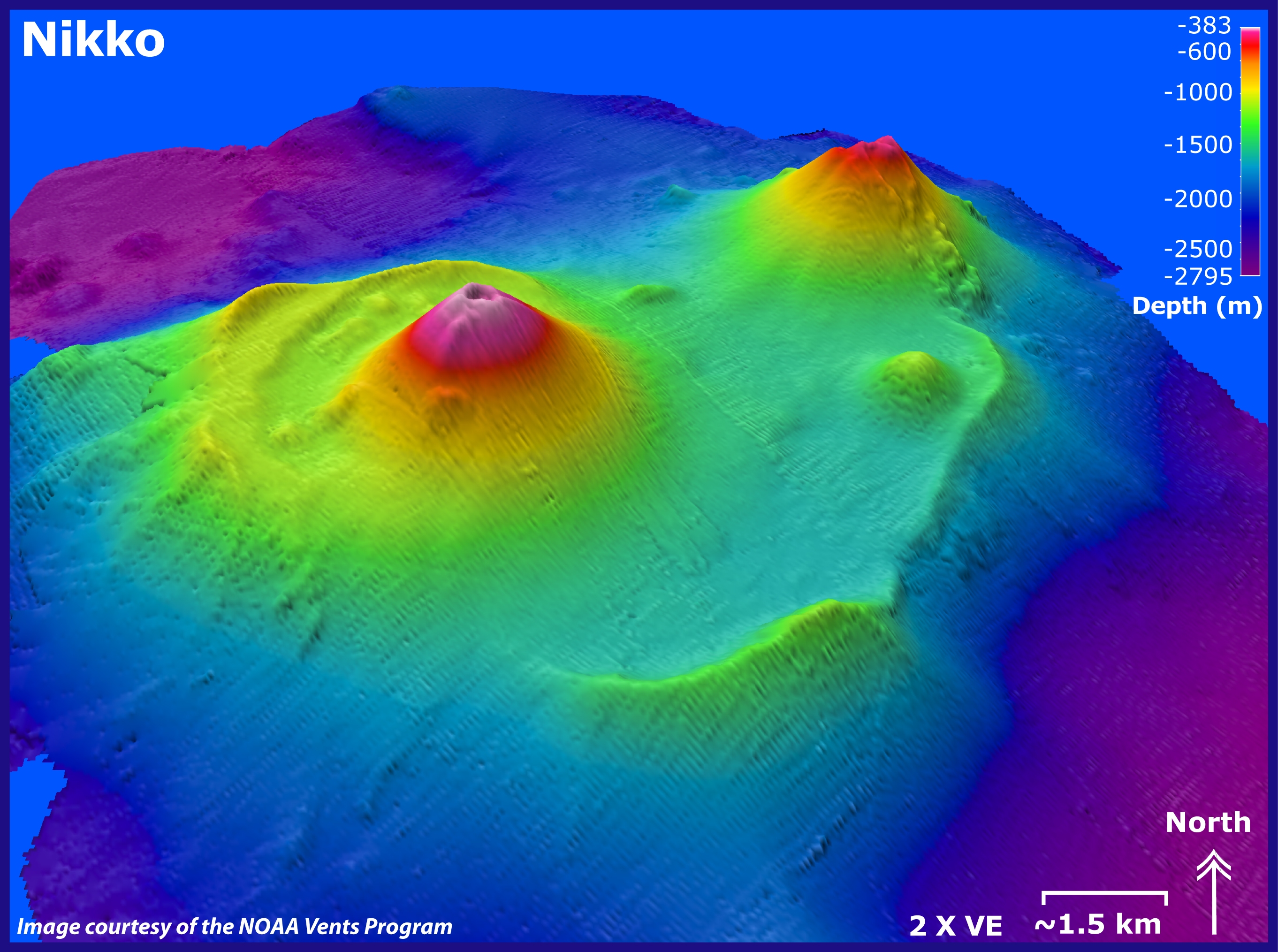 3-D view of Nikko Volcano