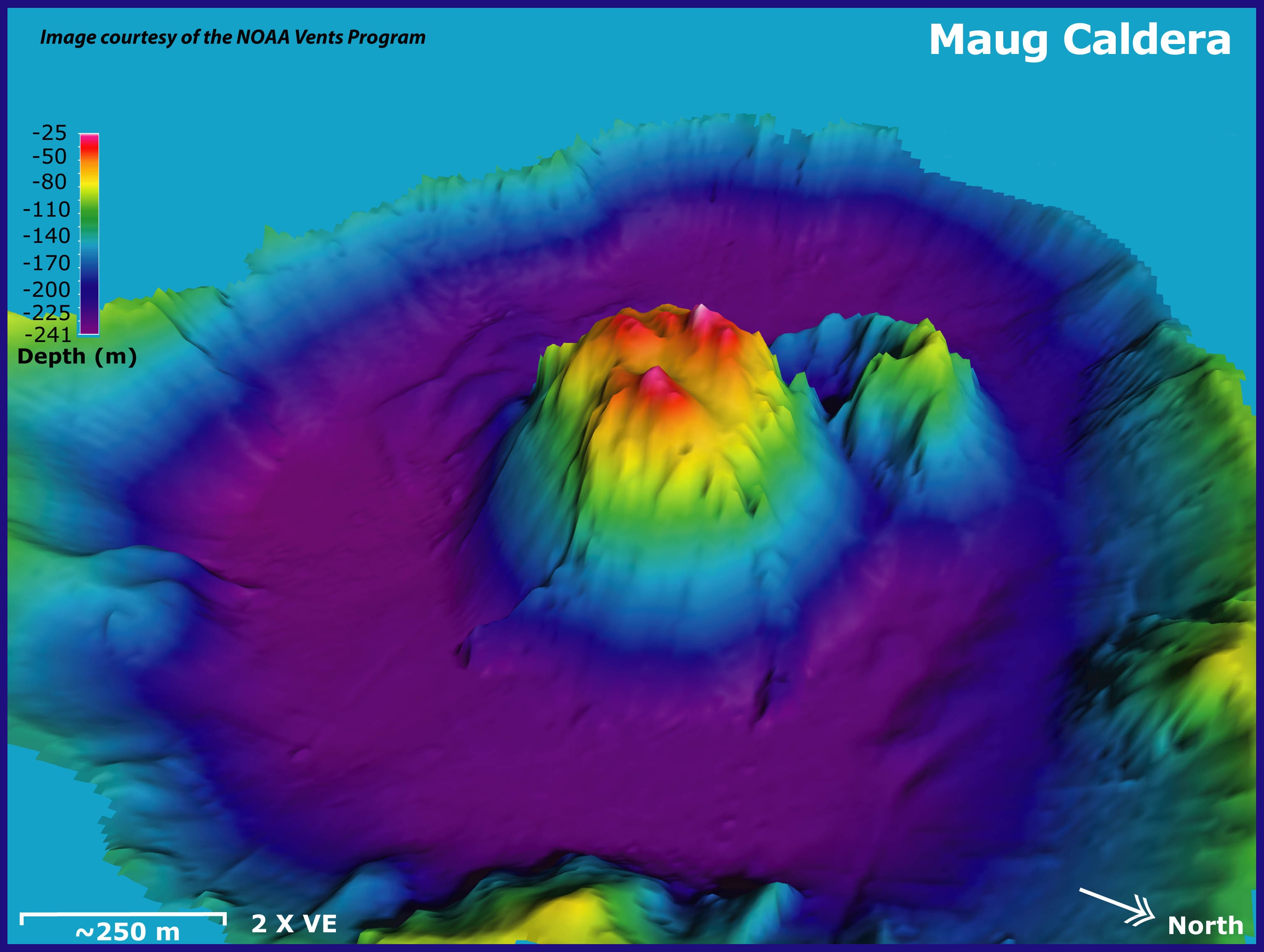 Maug Caldera with a resurgent dome