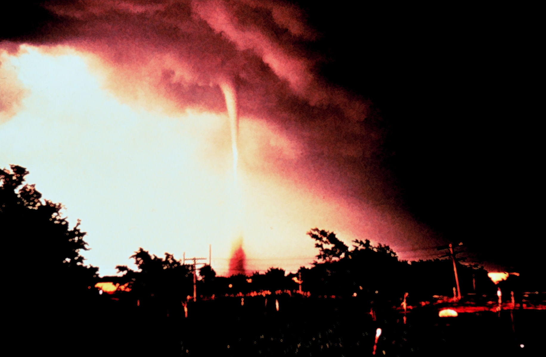 Early stage of tornado formation