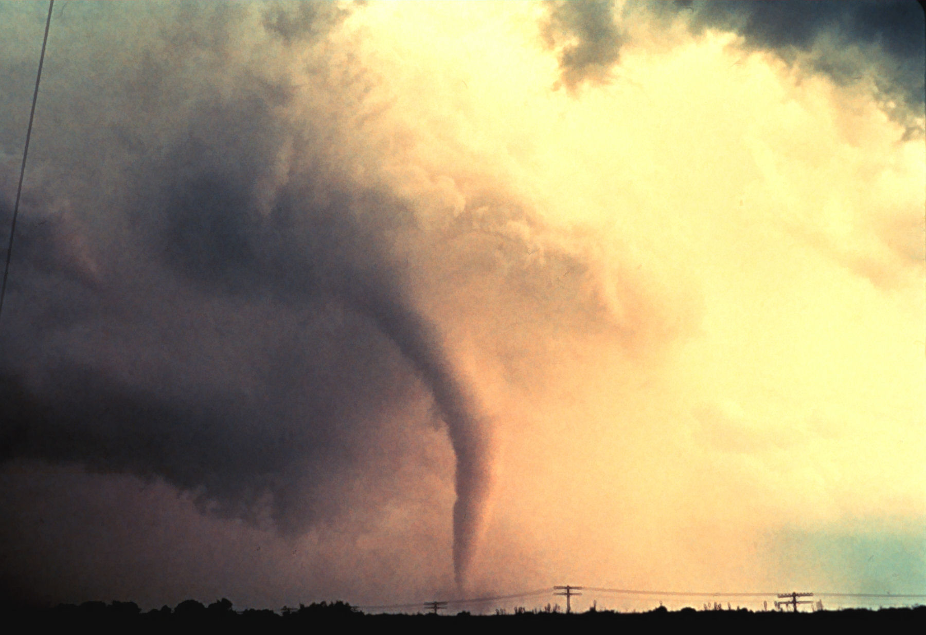 The first tornado captured by the NSSL doppler radar and NSSL chase personnel