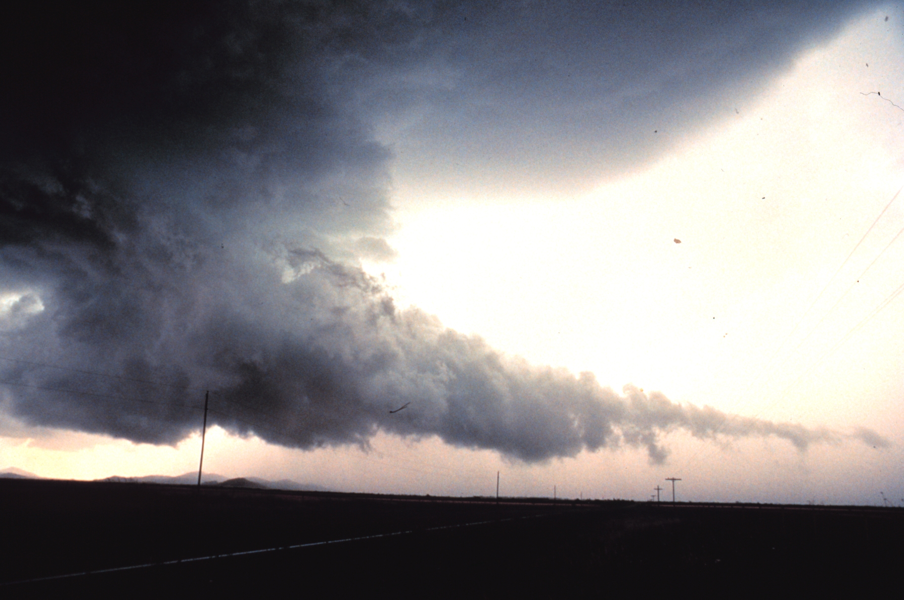 Wall cloud with tail cloud
