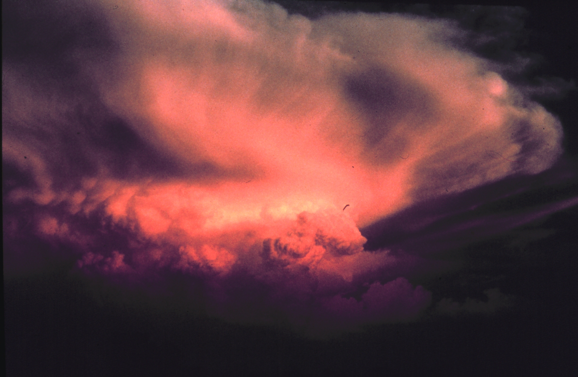 Thunderstorm at sunset