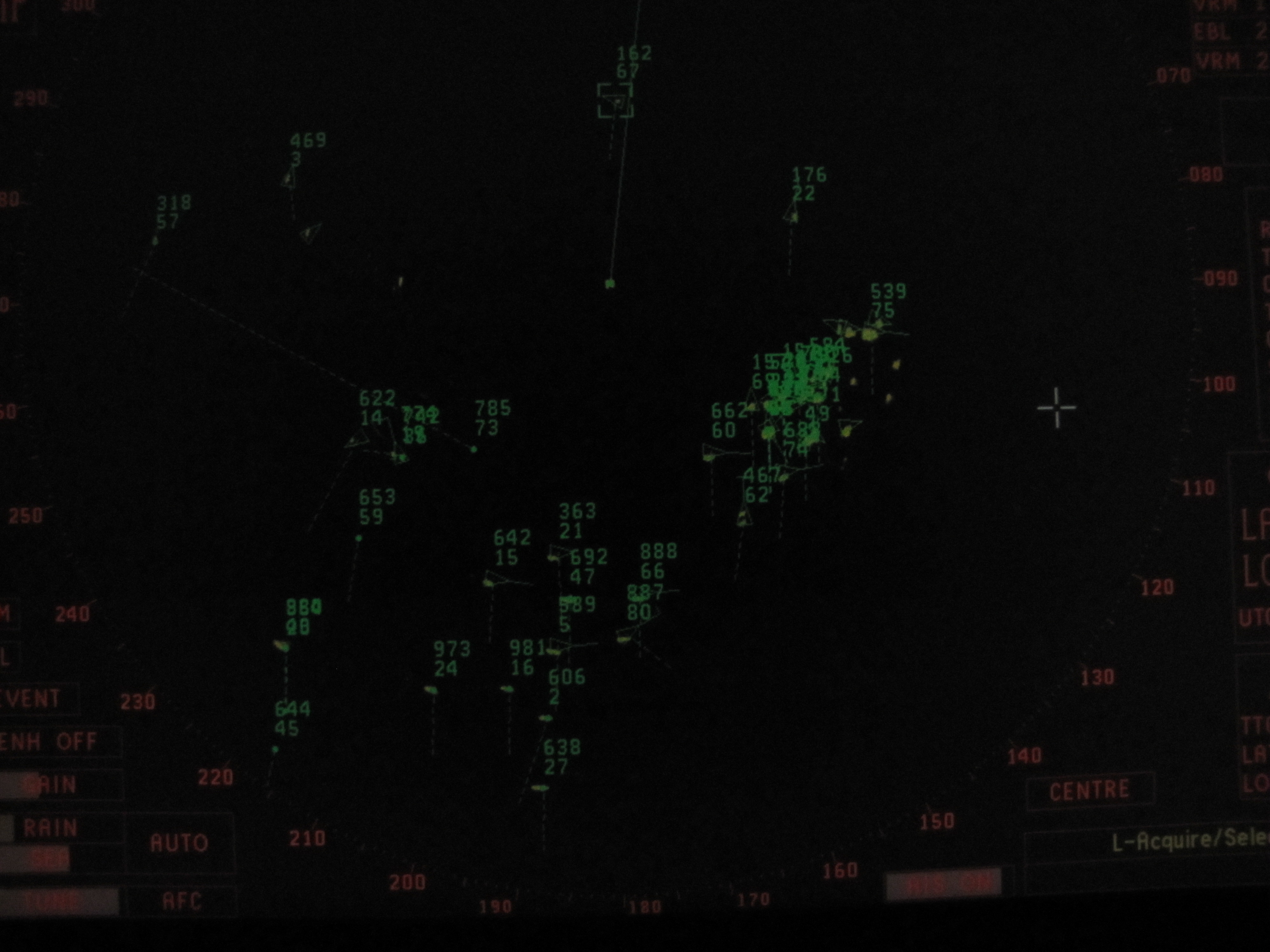 Numerous contacts on the radar at the Deepwater Horizon disaster relief site