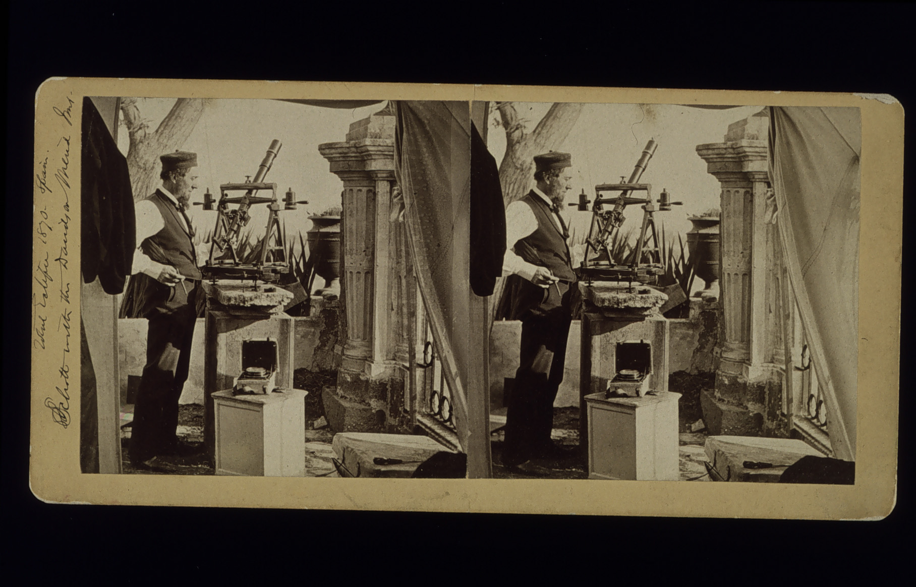 Charles Schott with Davidson meridian instrument