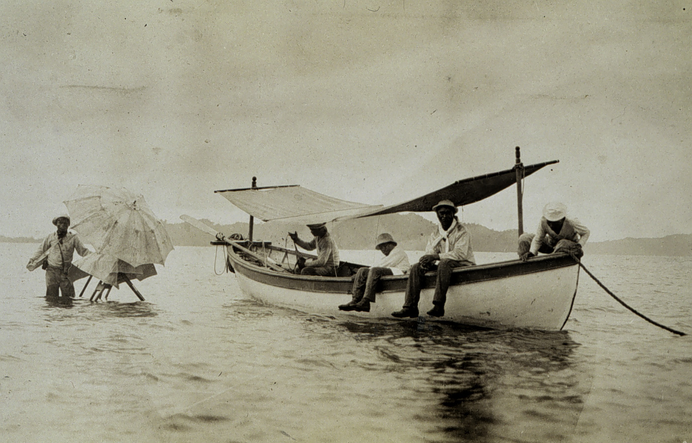Plane table setup on a coral reef