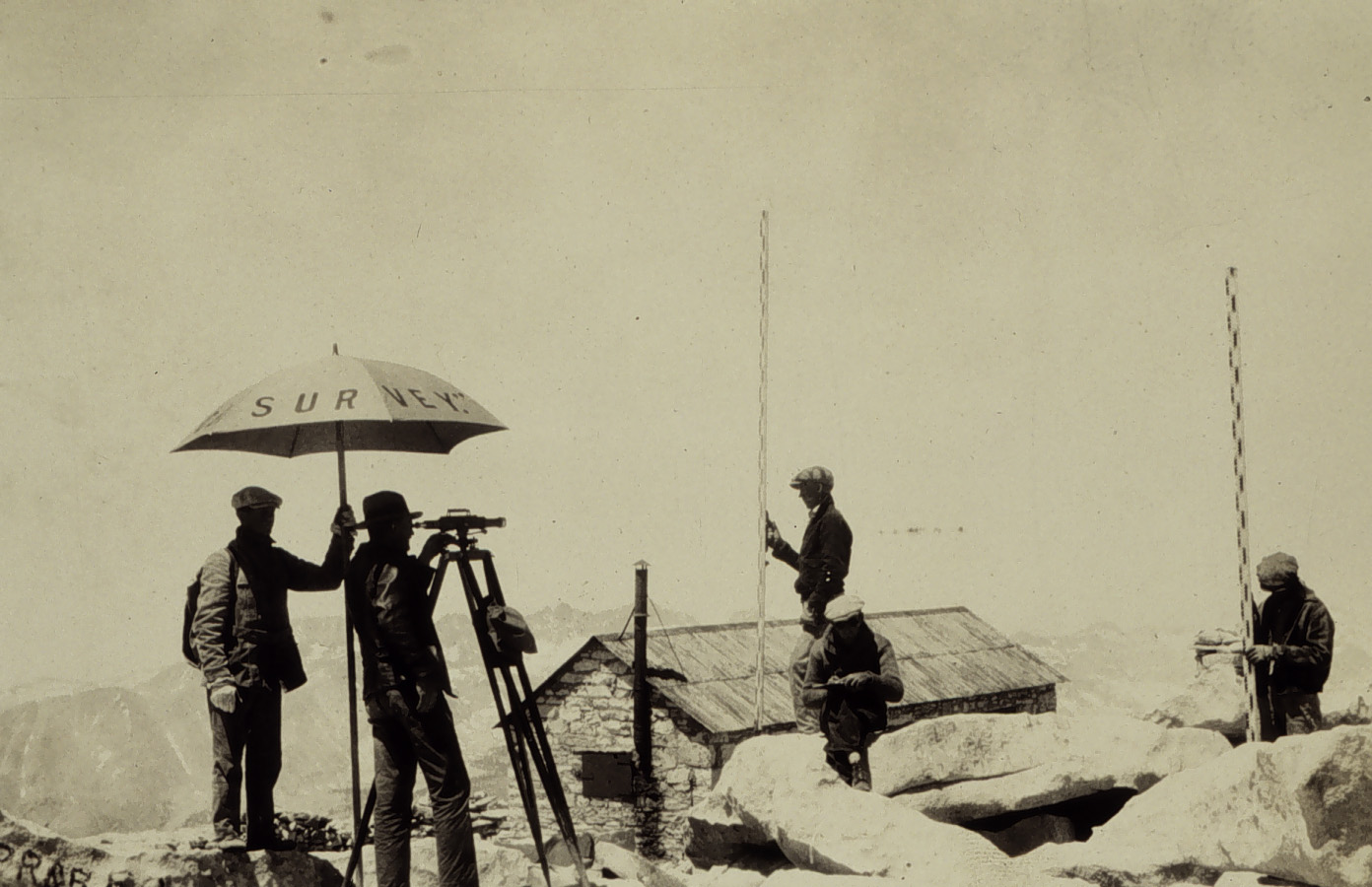 Level party at the top of Mount Whitney