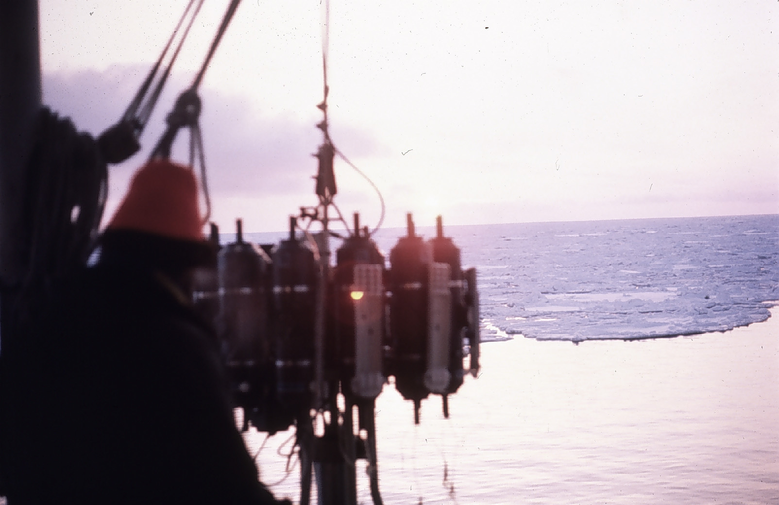 Conductivity-Temperature-Depth rosette with water bottles
