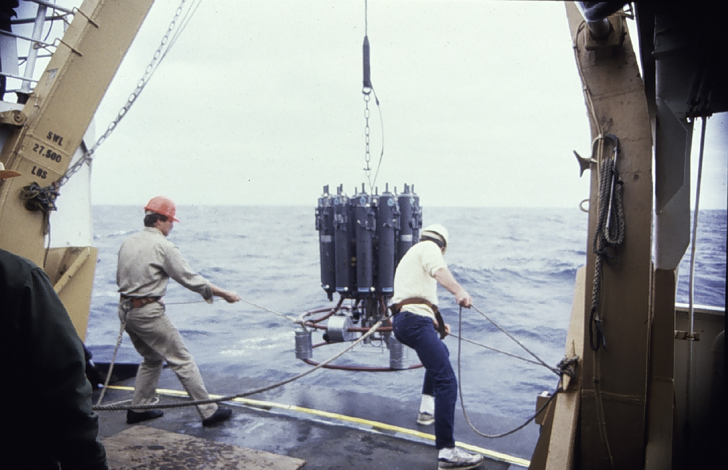 Deploying Conductivity-Temperature-Depth rosette