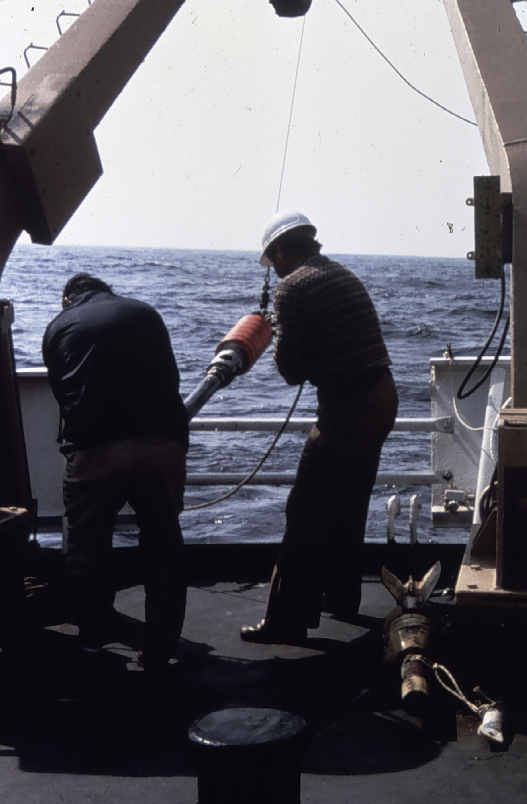 Coring device being deployed from MT