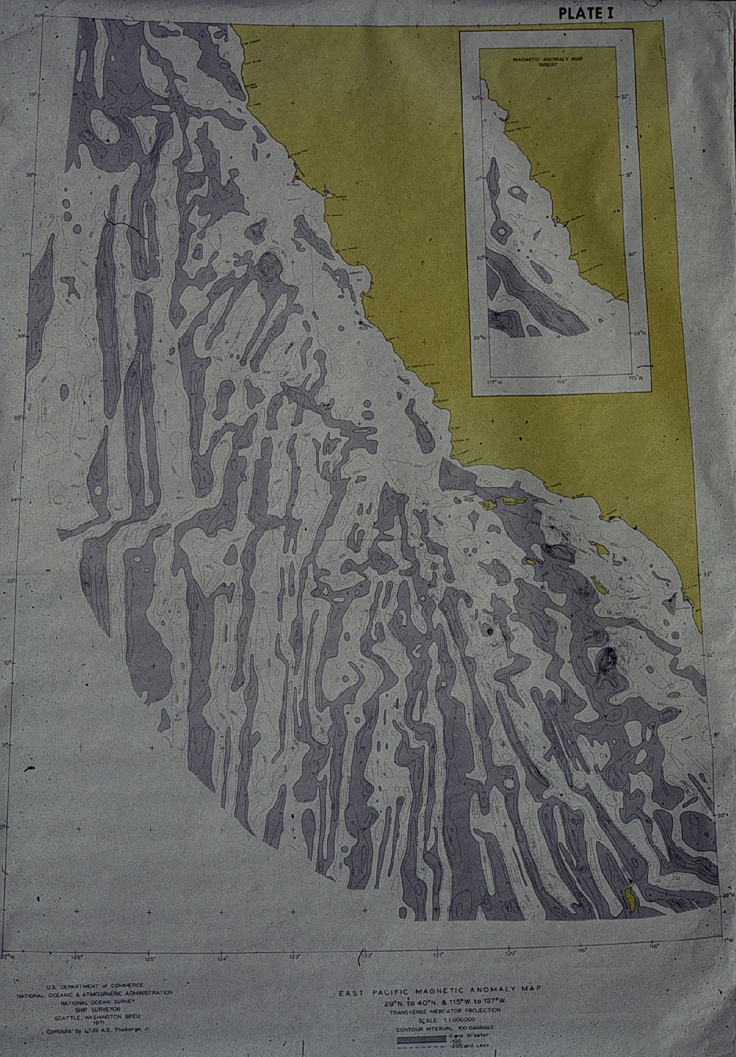 Magnetic anomaly map produced on SURVEYOR