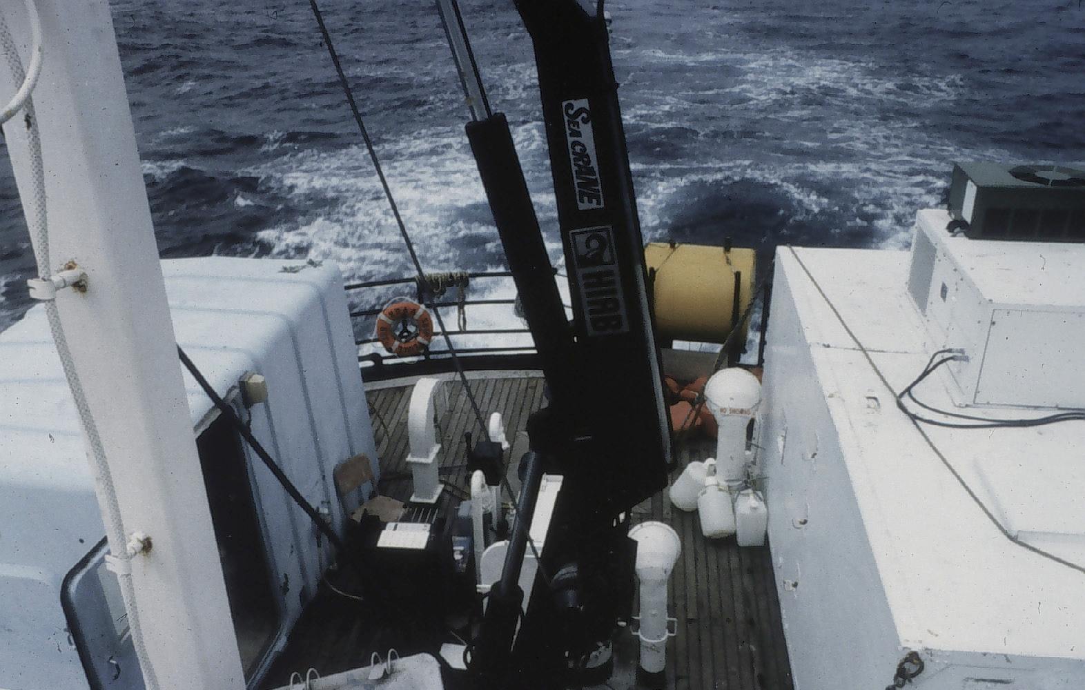 Portable vans used in lieu of installed laboratory space on many ships