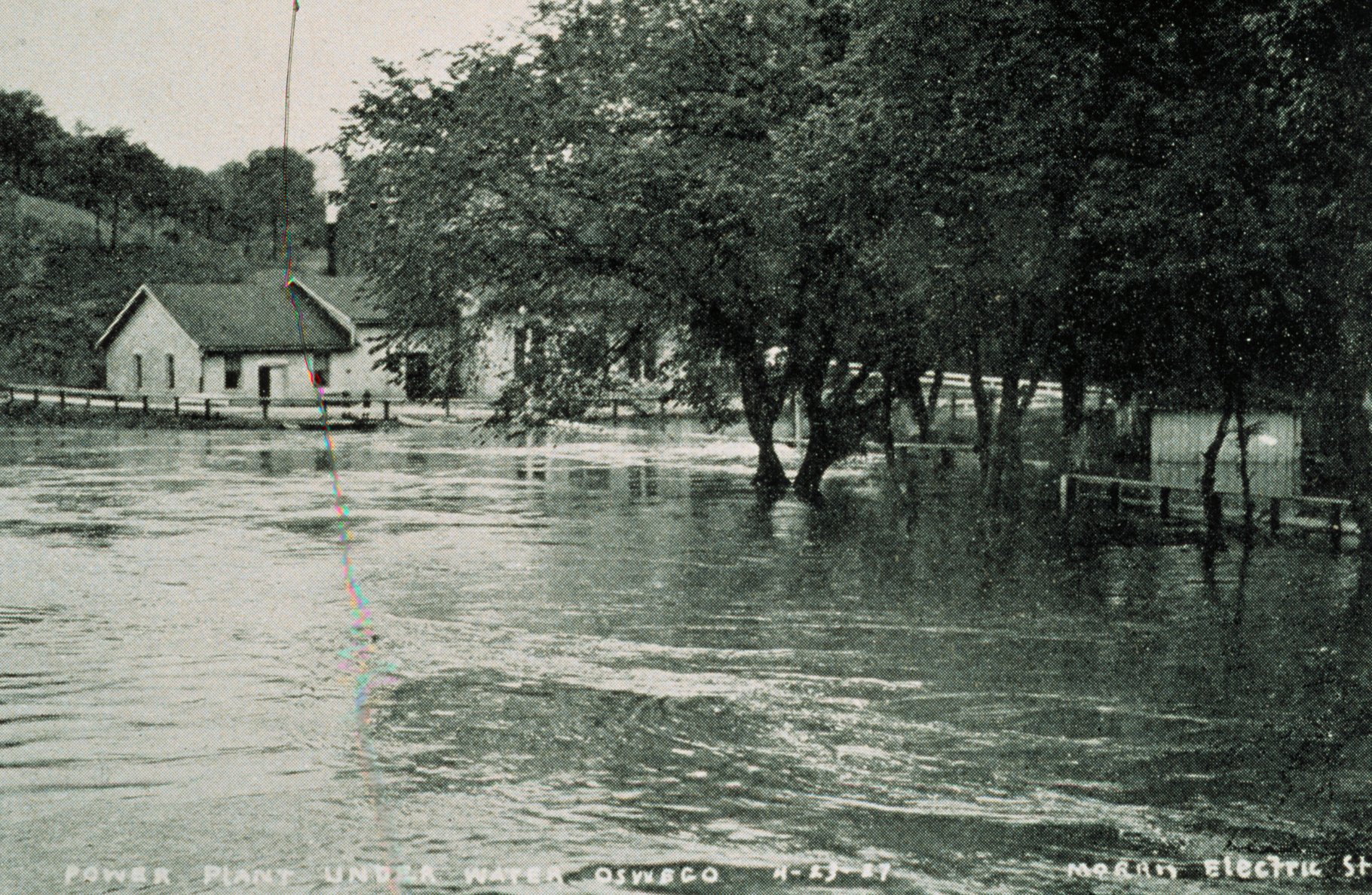 The Great Mississippi River Flood of 1927Flooded power plant at Oswego, Ks