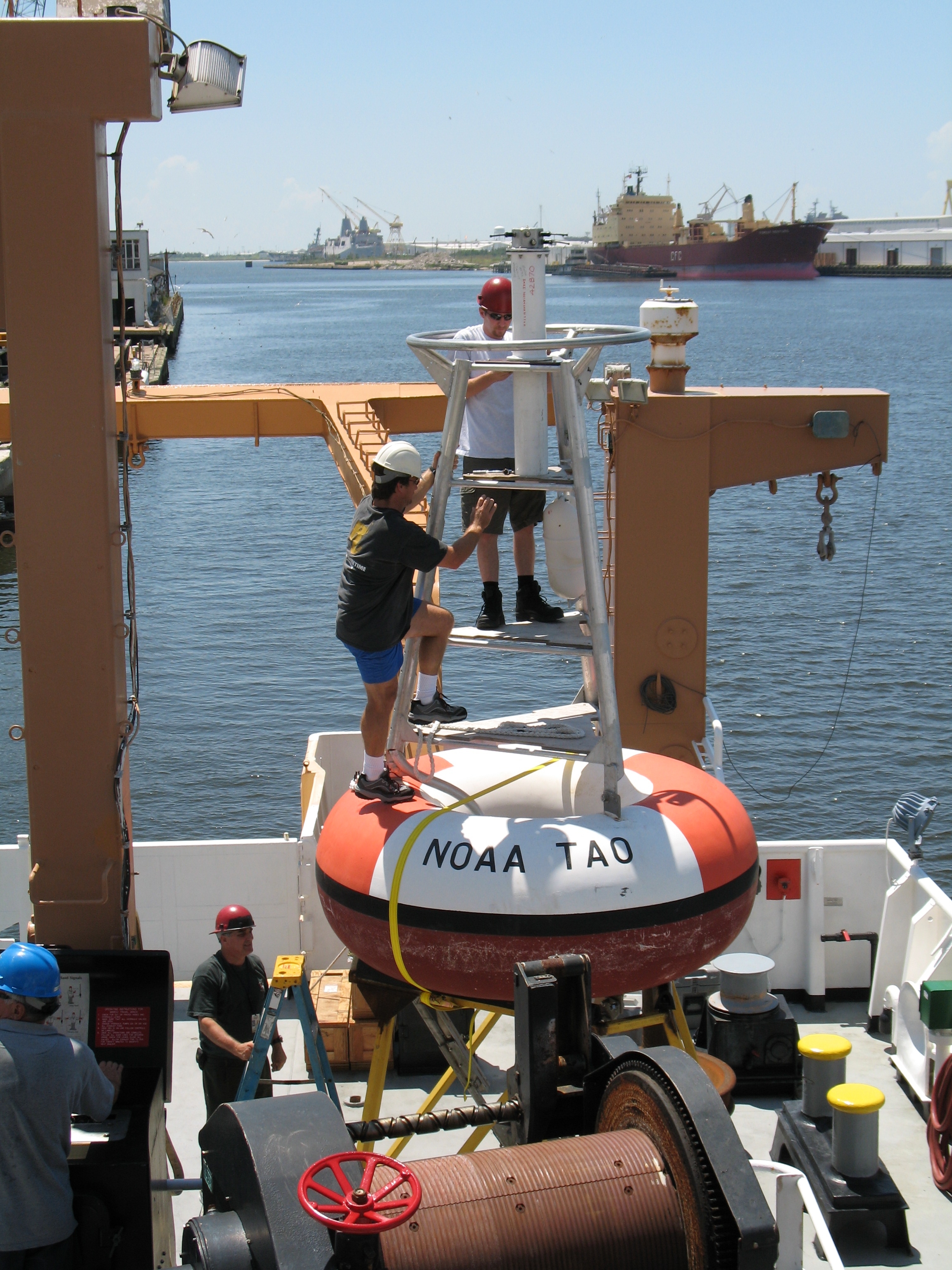 TAO Buoy Array deployment preparations on board the NOAA Ship GORDON GUNTER