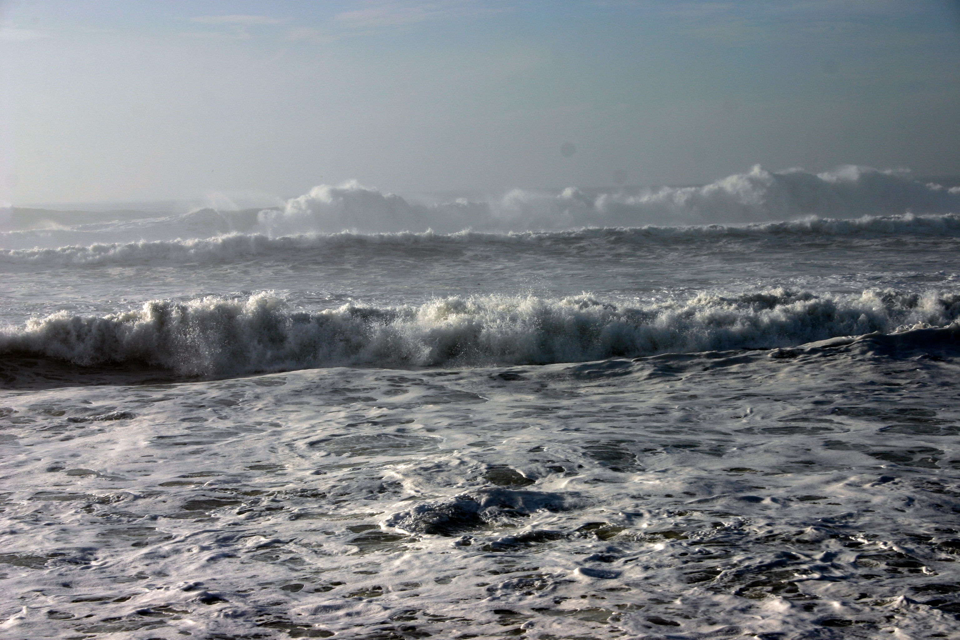 Winter surf along the California coast