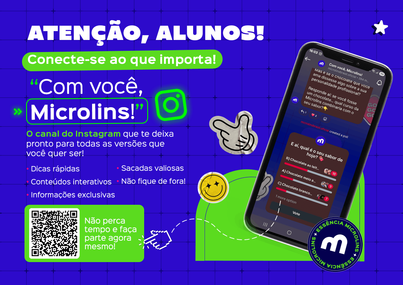 Tela Login - Microlins - Canal do Instagram