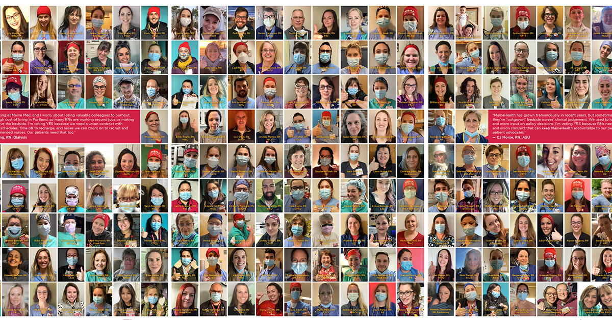 A mosaic of Maine Medical Center nurses