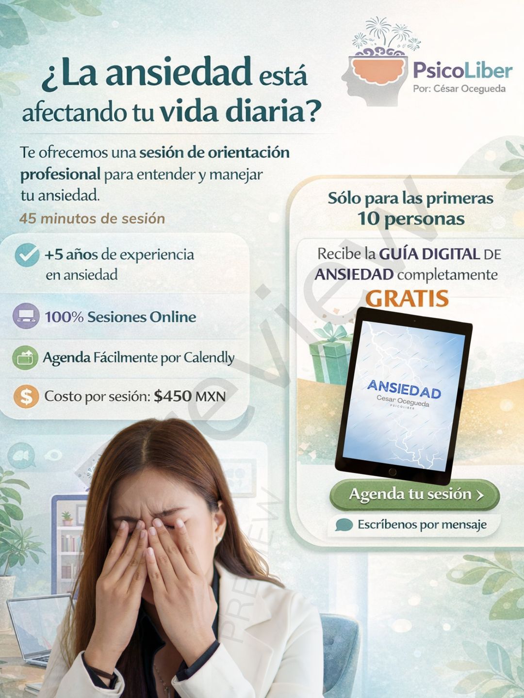 Acompañamiento psicológico para manejo de ansiedad | Sesión de Orientación online